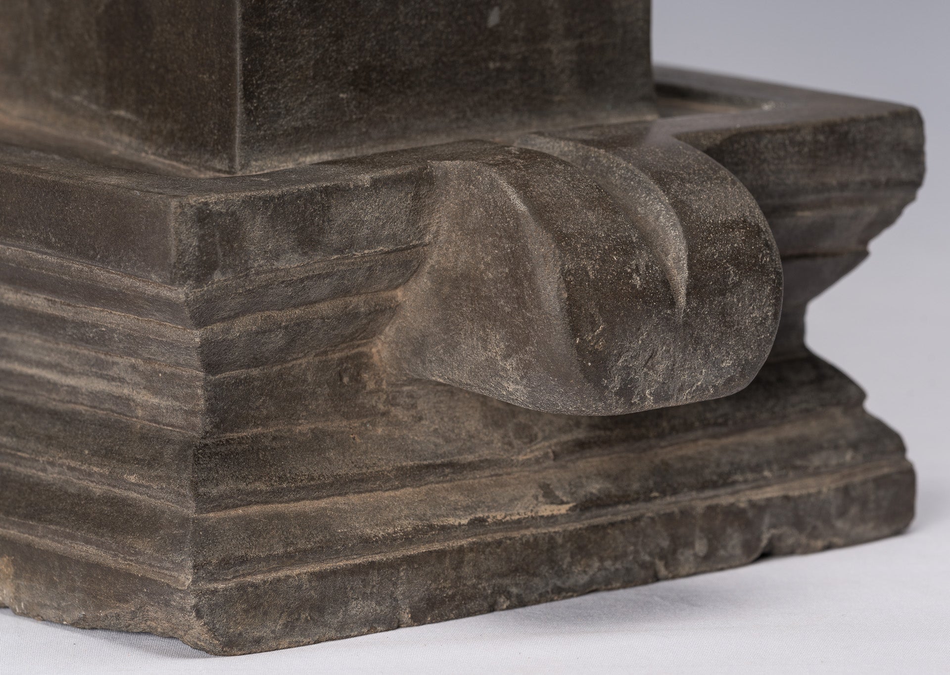 Stone Linga-Antique Khmer Style Sandstone Shiva Linga / Lingnum & Yoni-53cm/21 "