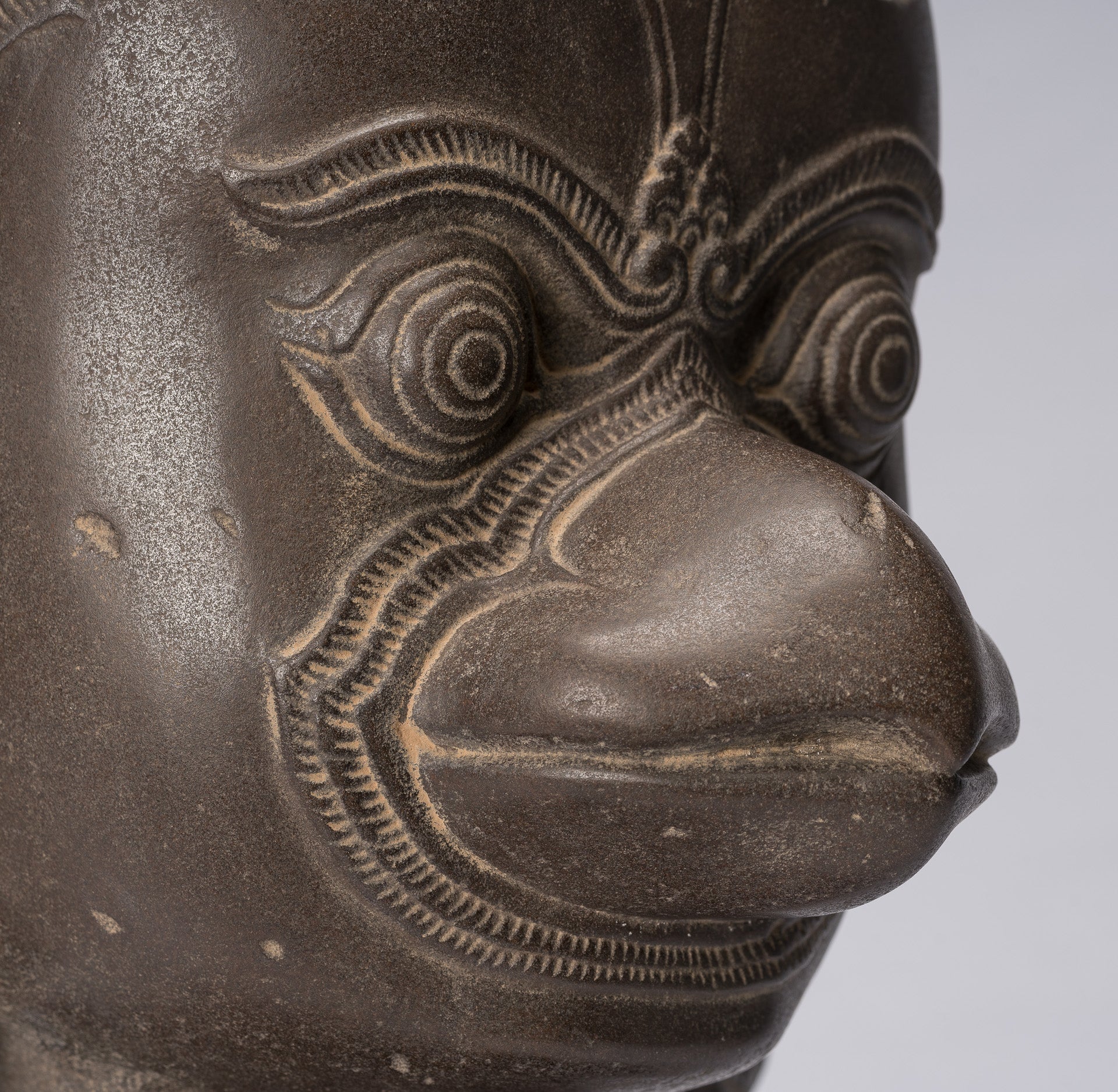 Garuda Statue-Antique Banteay Srei Style Stone Khmer Garuda Vishnu Statue-56cm/22 "