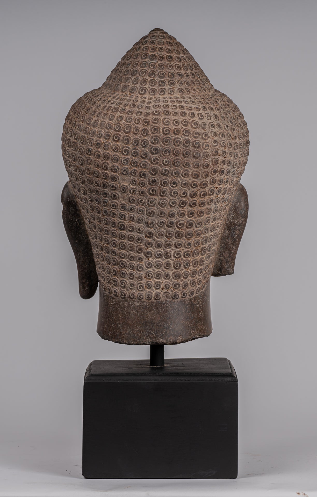 Estatua de Shiva - Estatua de cabeza de piedra marrón de estilo juvial de estilo juvial - El destructor - 52 cm/21 "