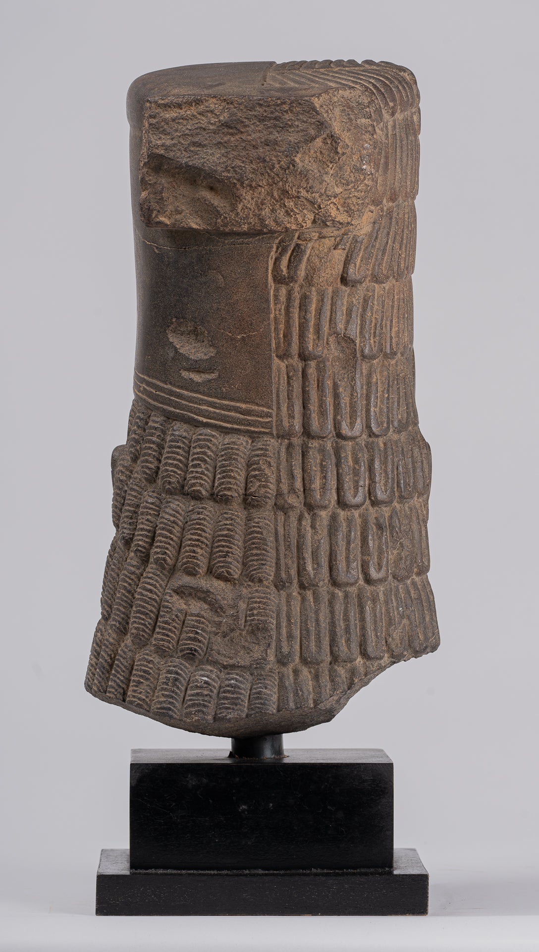 Vishnu Statue - Antique Phnom Da Style Stone Khmer Hari Hara or Vishnu & Shiva Head - 44cm/18"