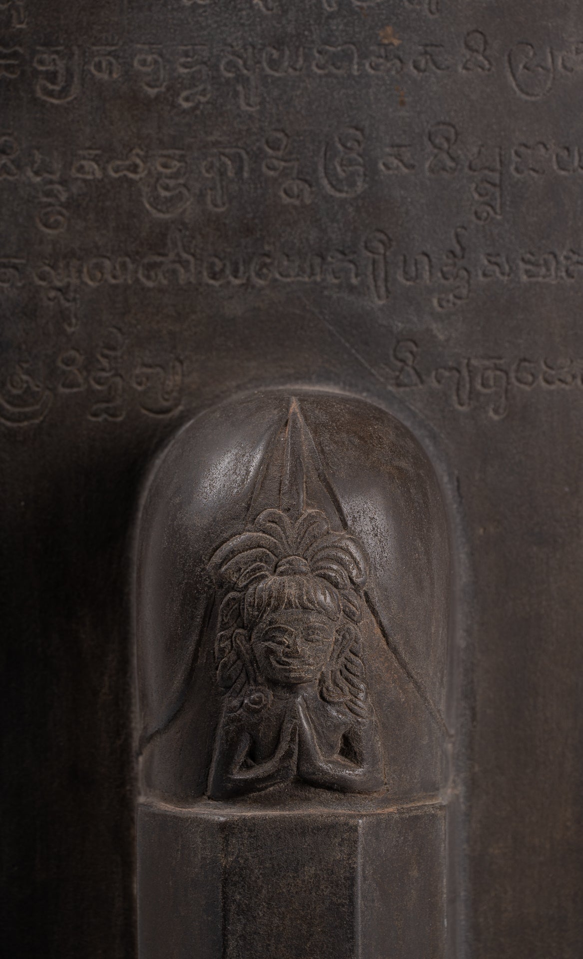 Stone Linga - Antique Khmer Style Sandstone Shiva Linga / Lingnum & Yoni - 54cm/22"