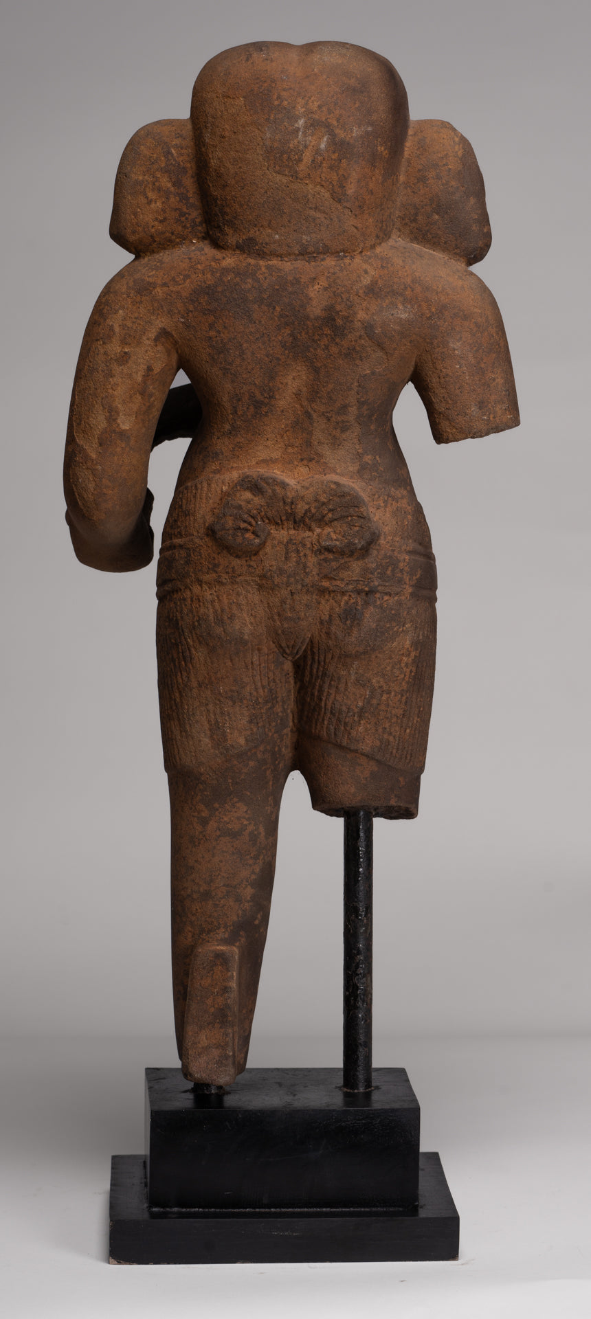 Ganesha Statue - Antique Khmer Style Stone Baphuon Mounted Ganesha Torso Statue - 66cm/26"