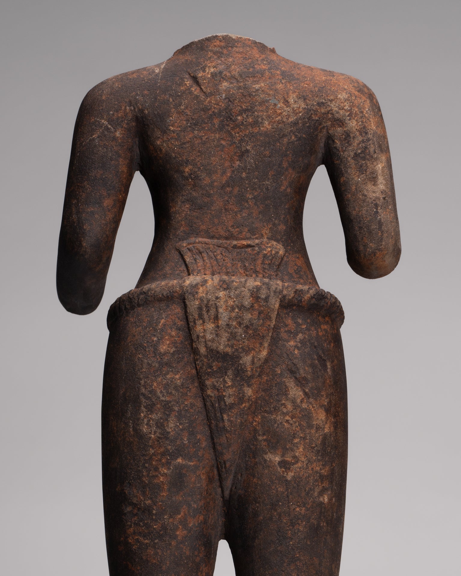 Male Statue - Antique Stone 8th Century Phnom Da Style Male Deity Torso (probably Vishnu) - 54cm / 22"