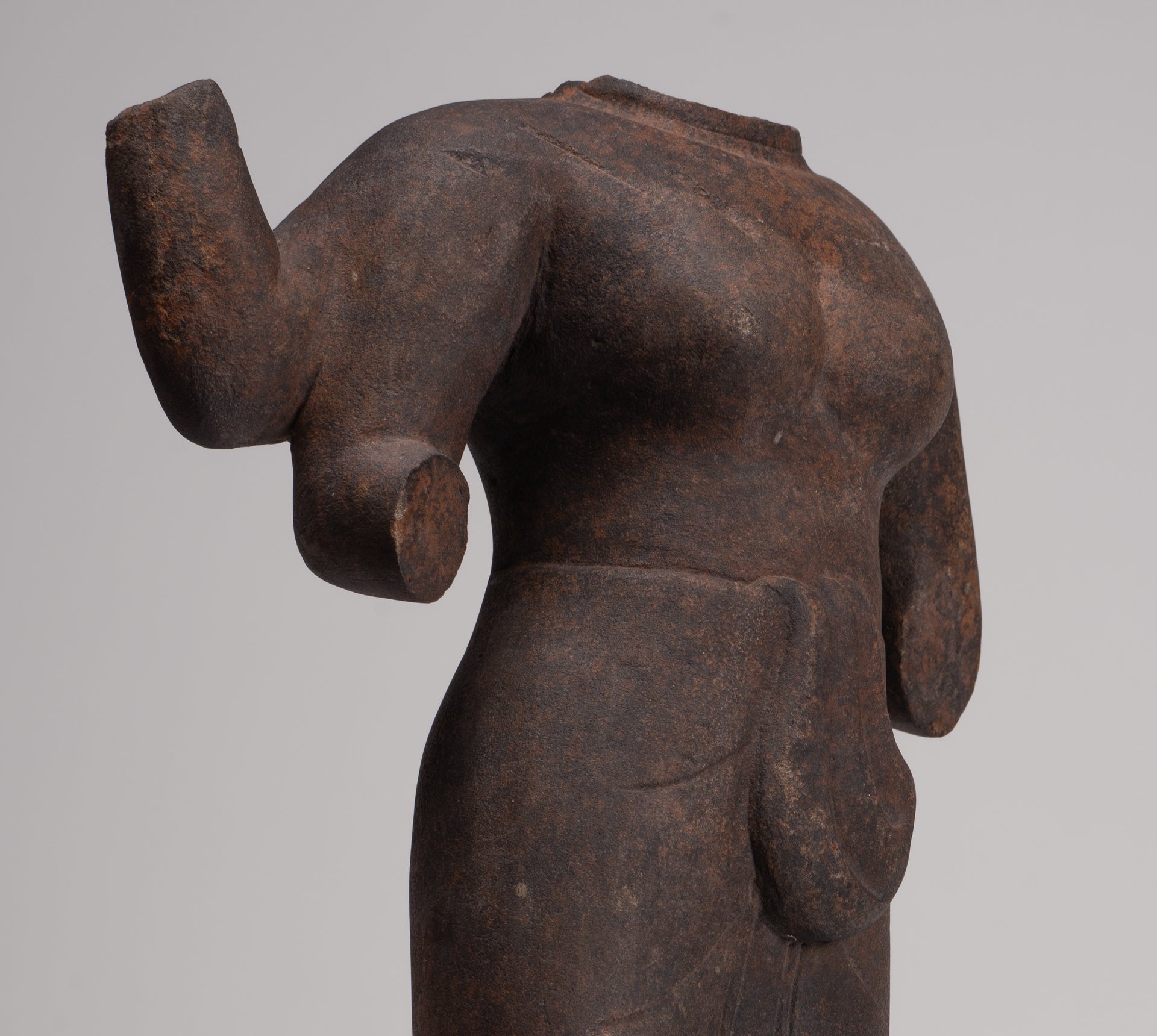 Durga Statue - Antique Khmer Style Phnom Da Durga Mahishasuramardini Statue - 52cm/21"