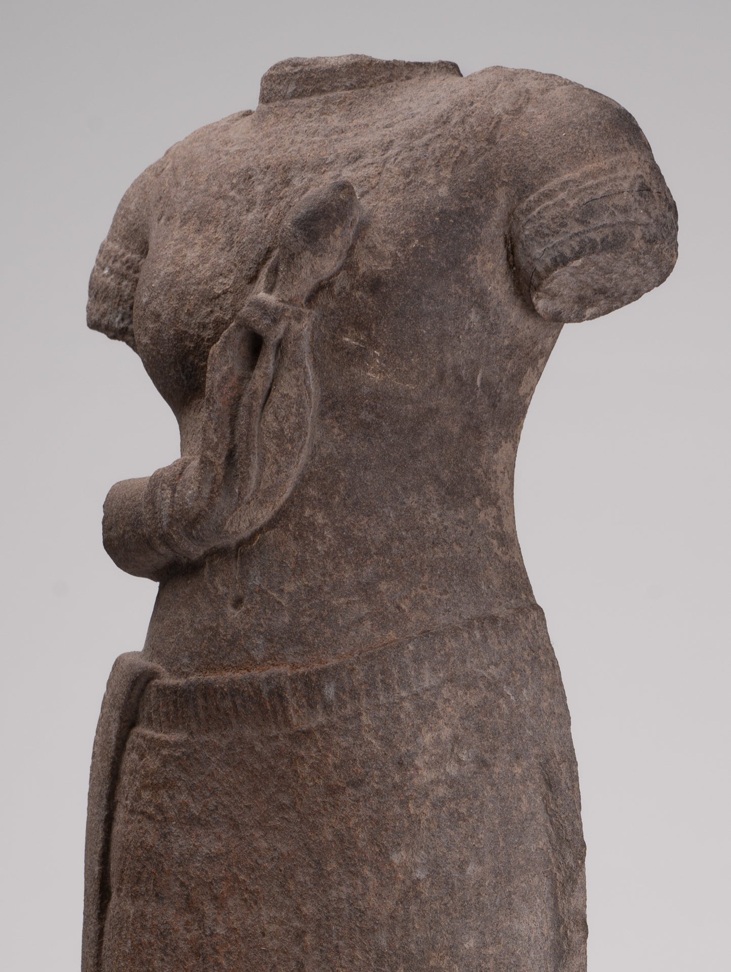 Apsara Statue - Antique Khmer Style Stone Angkor Wat Apsara or Angel Statue - 60cm/24"