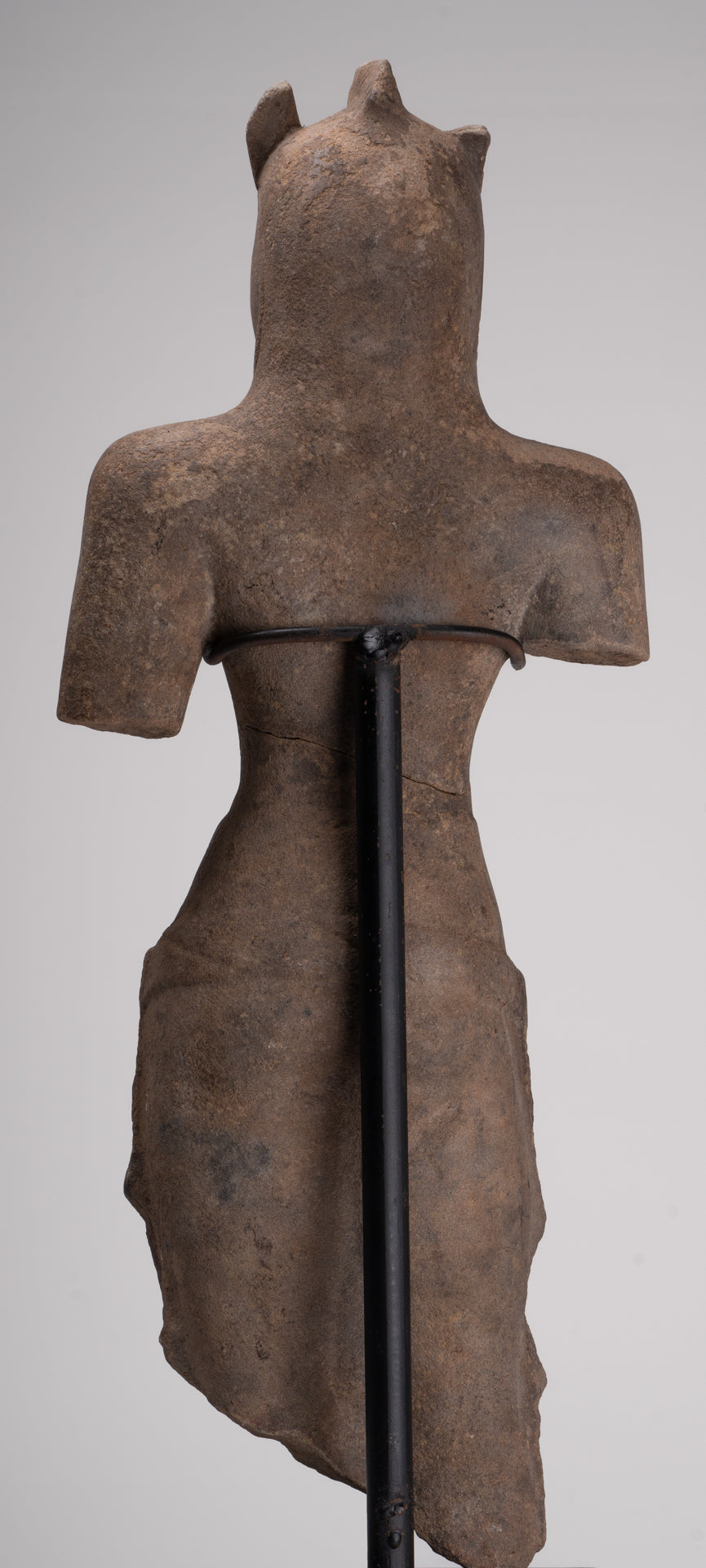 Antique Khmer Style Stone Phnom Da Hayagriva Kalkin Horse of Vishnu - 68cm/27"