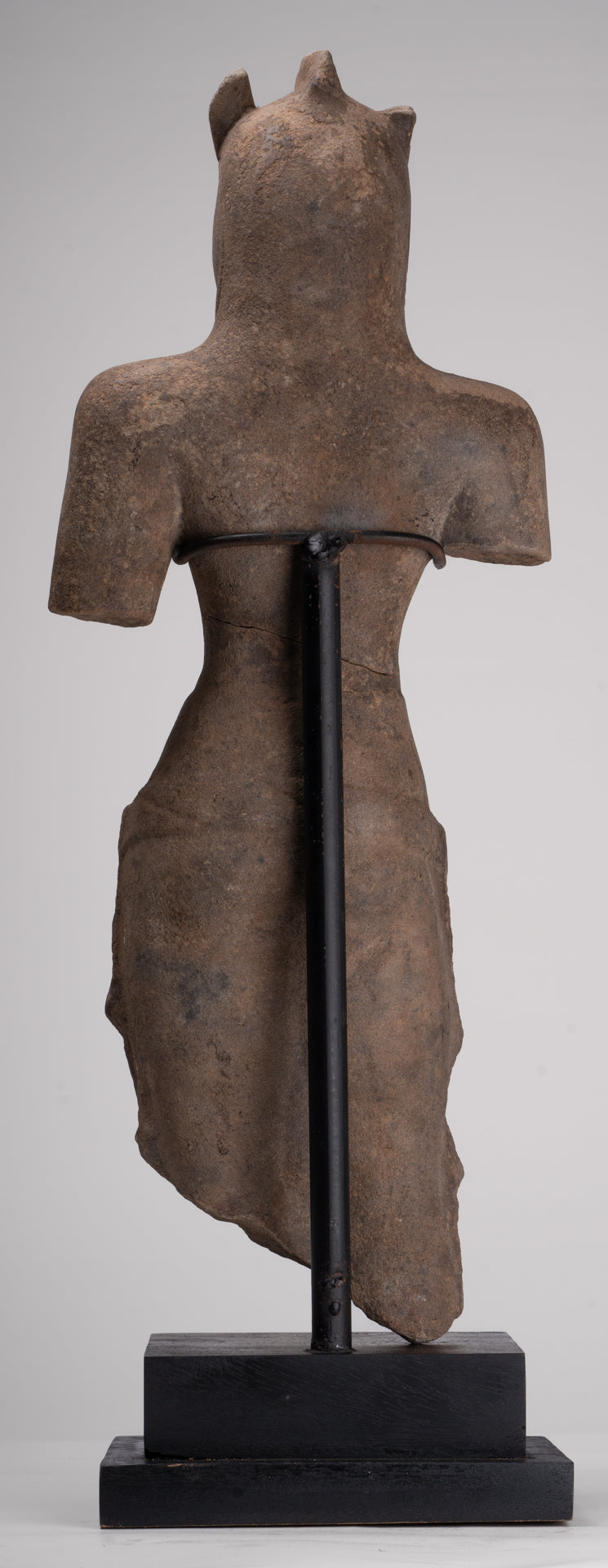 Antique Khmer Style Stone Phnom Da Hayagriva Kalkin Horse of Vishnu - 68cm/27"