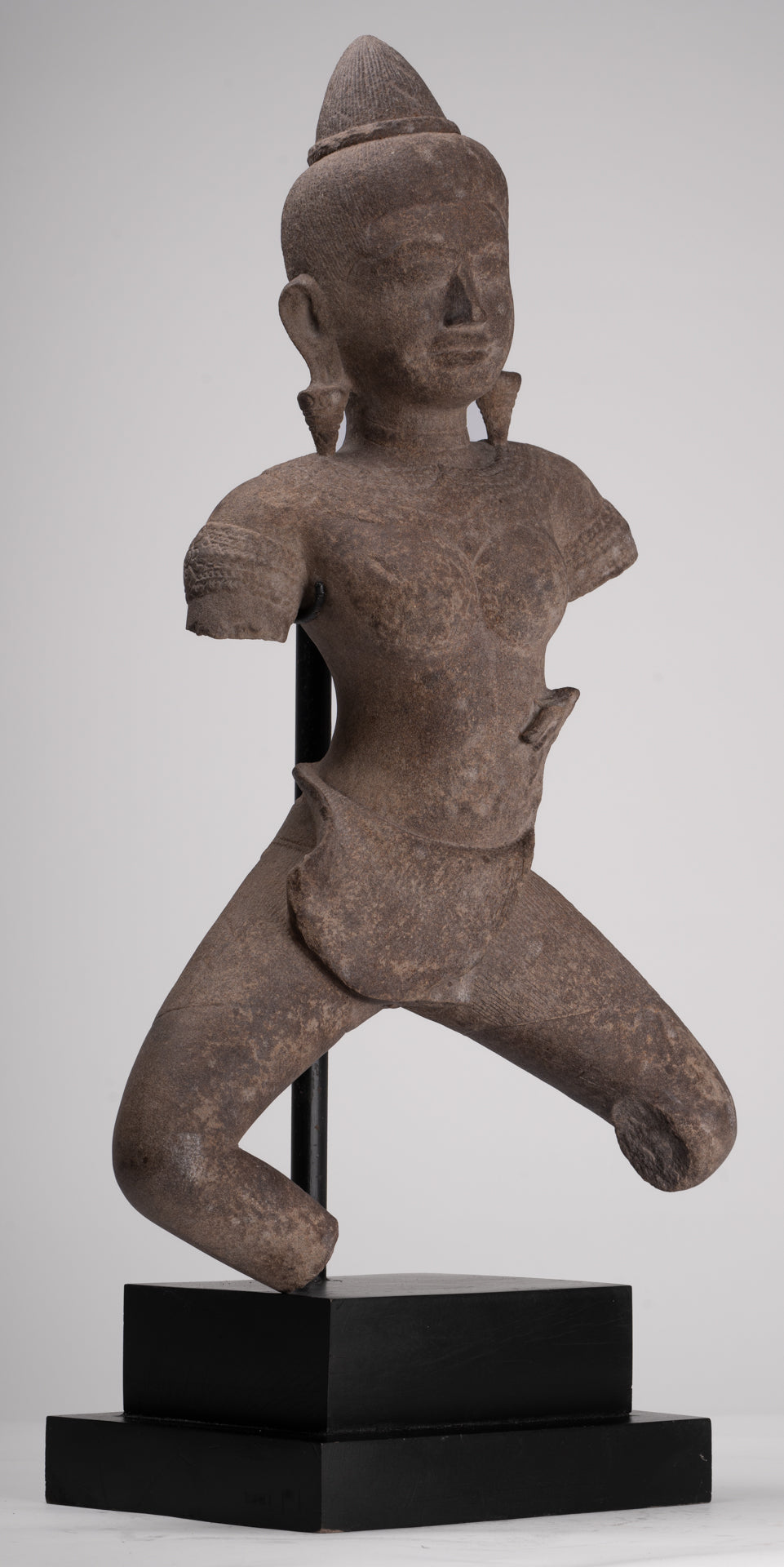 Apsara Statue - Antique Khmer Style Stone Angkor Wat Apsara or Angel Statue - 64cm/26"