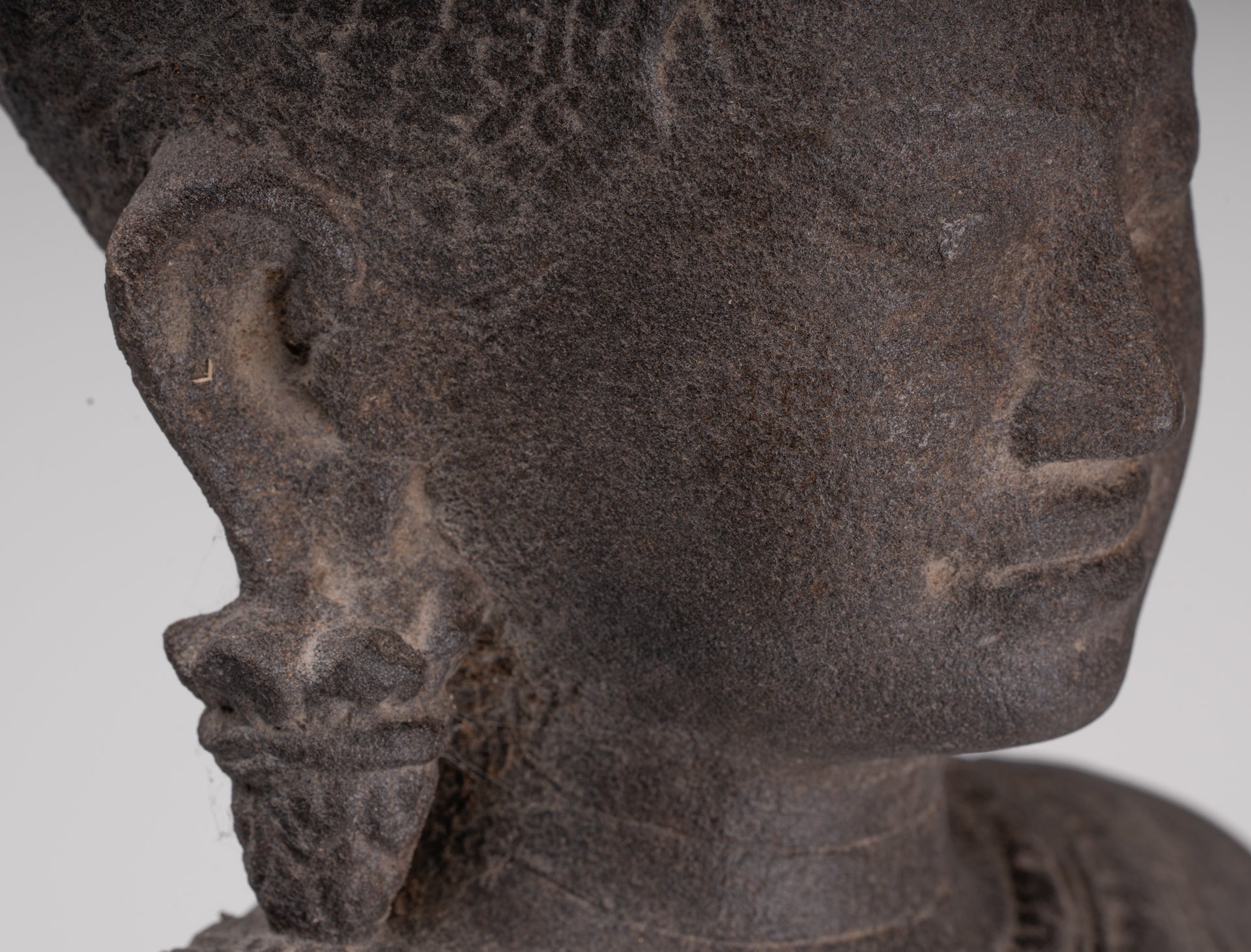 Apsara Statue - Antique Khmer Style Stone Angkor Apsara or Angel Statue - 58cm/23"