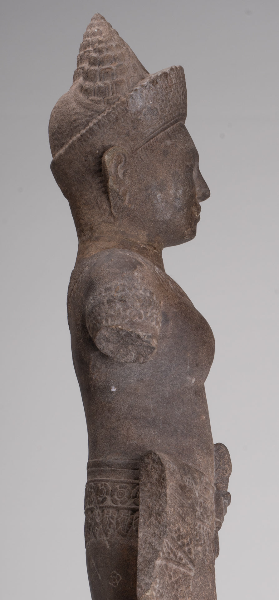 Apsara Statue - Antique Khmer Style Stone Angkor Wat Apsara or Angel Statue - 74cm/30"