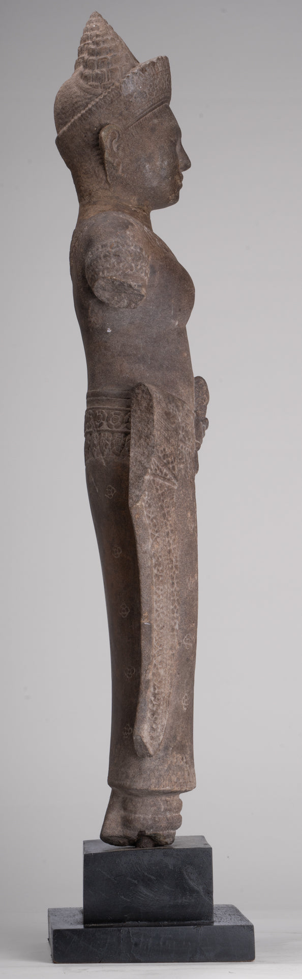 Apsara Statue - Antique Khmer Style Stone Angkor Wat Apsara or Angel Statue - 74cm/30"