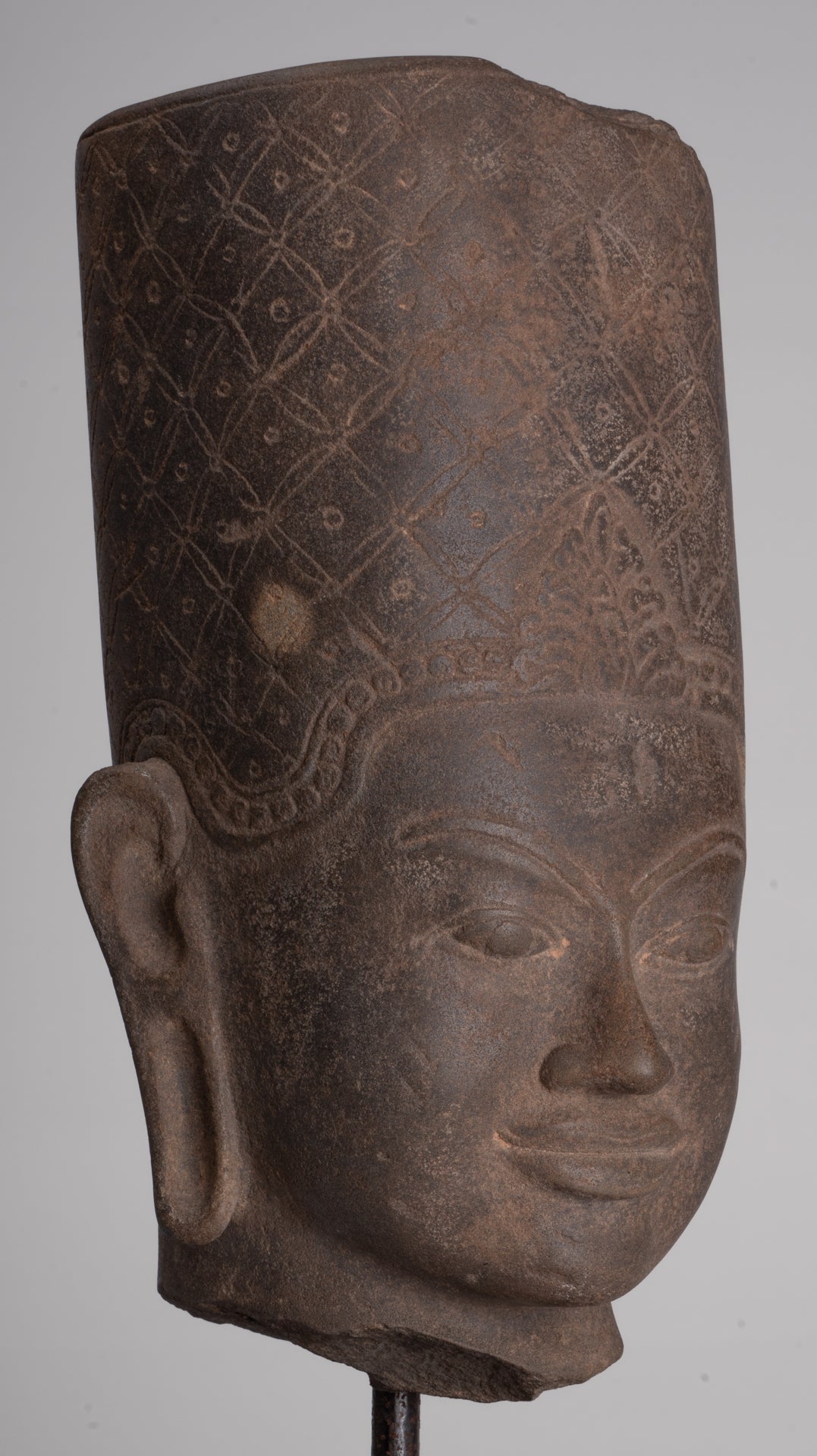 Krishna Statue - Antique Khmer Style Phnom Da Krishna (possibly) Statue - 41cm/16"