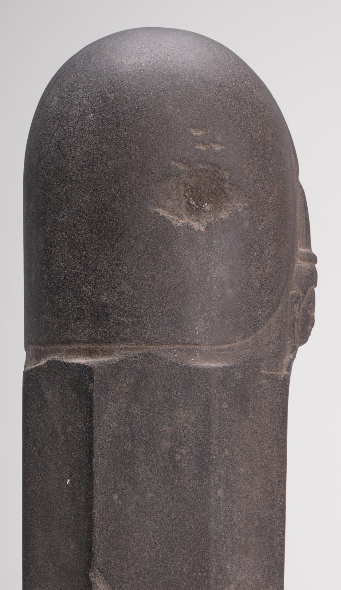 Antique Khmer Style Stone Shiva Mukhalinga Linga / Lingnum - 44cm/18"