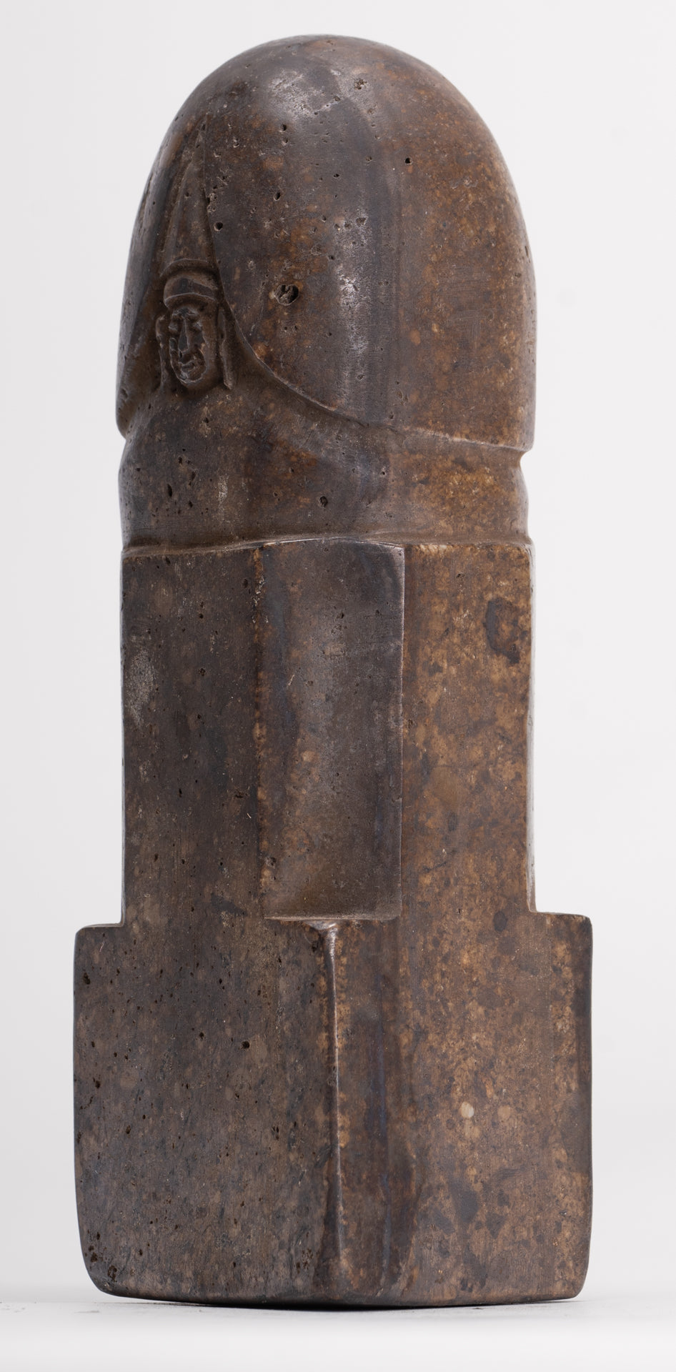 Antique Khmer Style Stone Shiva Mukhalinga Linga / Lingnum - 16cm/6"