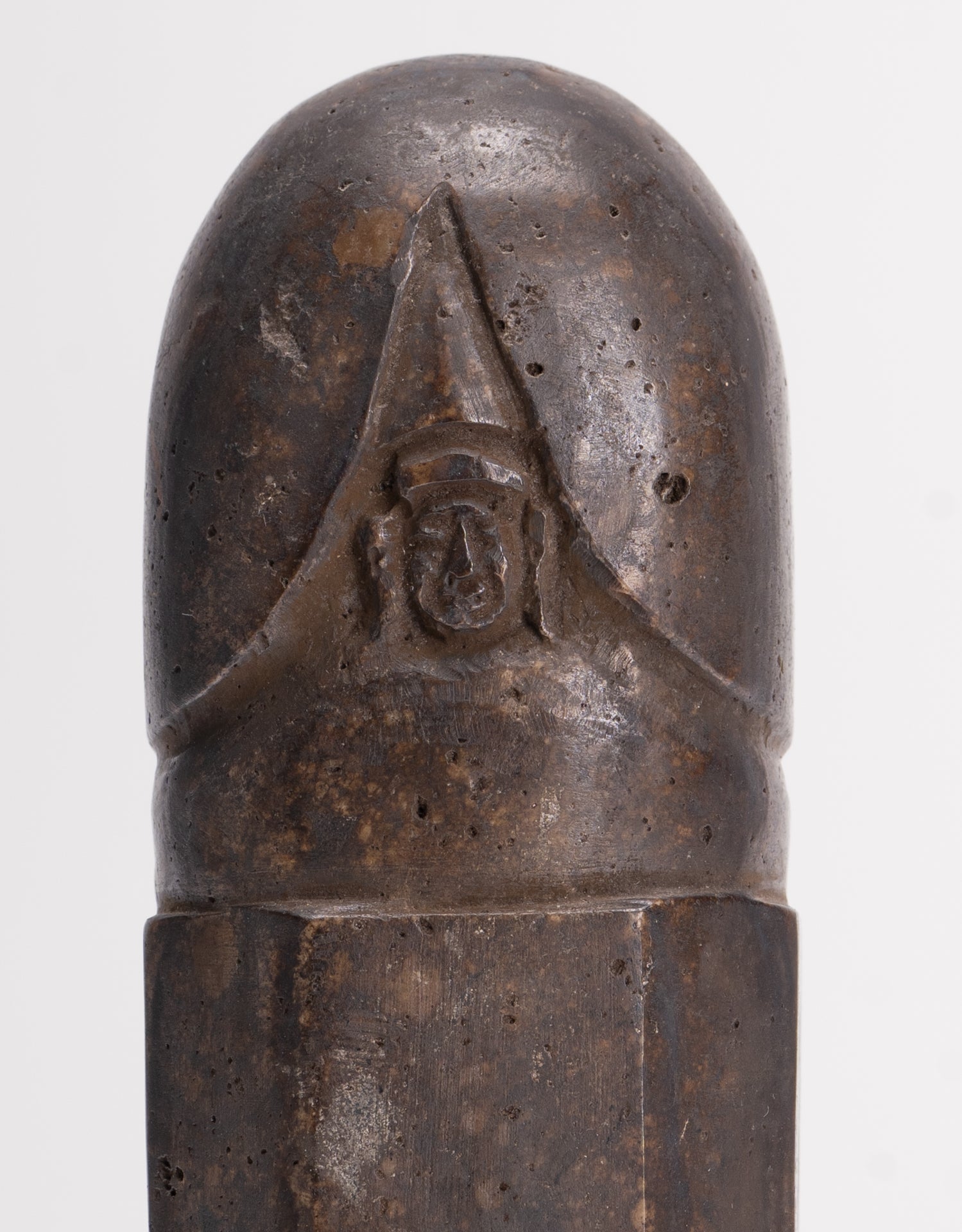 Antique Khmer Style Stone Shiva Mukhalinga Linga / Lingnum - 16cm/6"