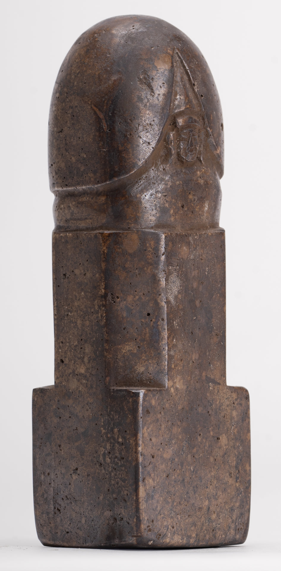 Antique Khmer Style Stone Shiva Mukhalinga Linga / Lingnum - 16cm/6"