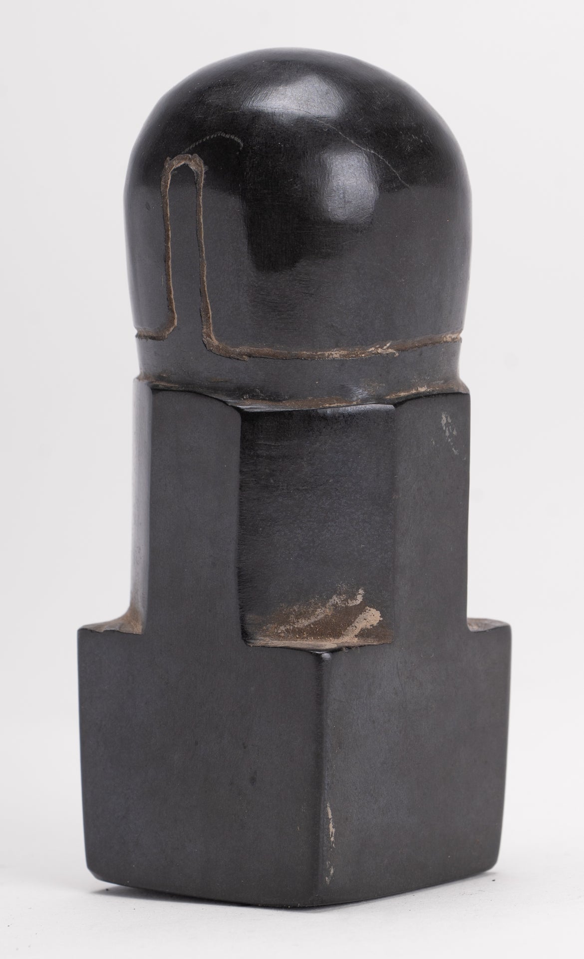 Antique Khmer Style Stone Shiva Mukhalinga Linga / Lingnum - 9cm/4"