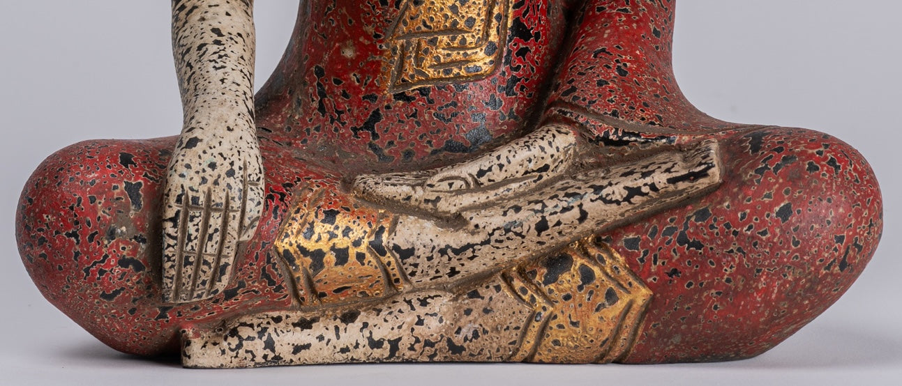 Estatua de Buda - Estatua de Buda de la Madera de Madera Asia ASIA ASIA ASIA ASIA - 34cm/14 "