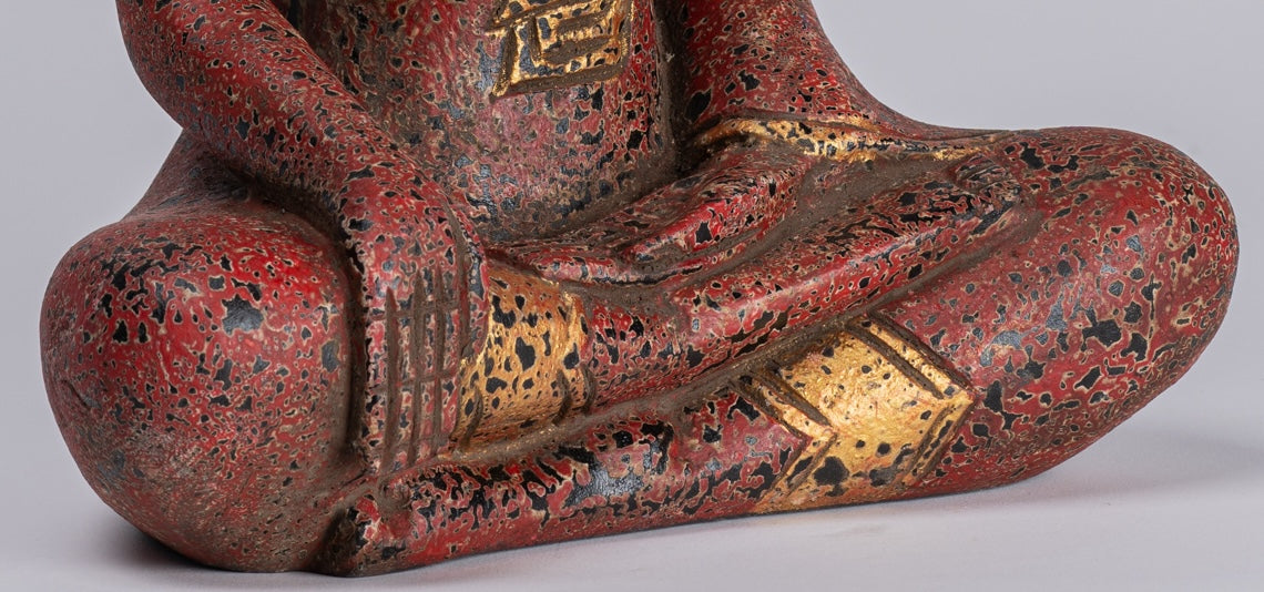 Estatua de Buda - Estatua de Buda de la Madera de Madera Asia ASIA ASIA ASIA ASIA - 33cm/13 "