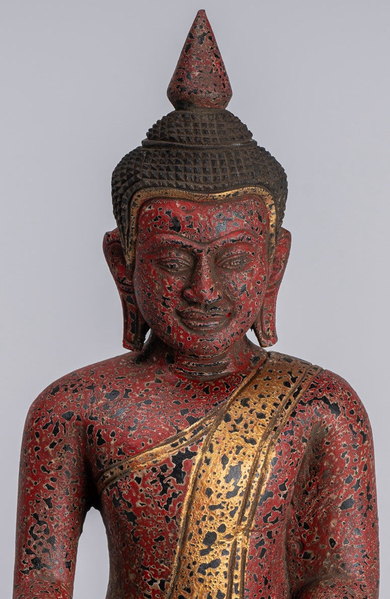 Estatua de Buda - Estatua de Buda de la Madera de Madera Asia ASIA ASIA ASIA ASIA - 33cm/13 "