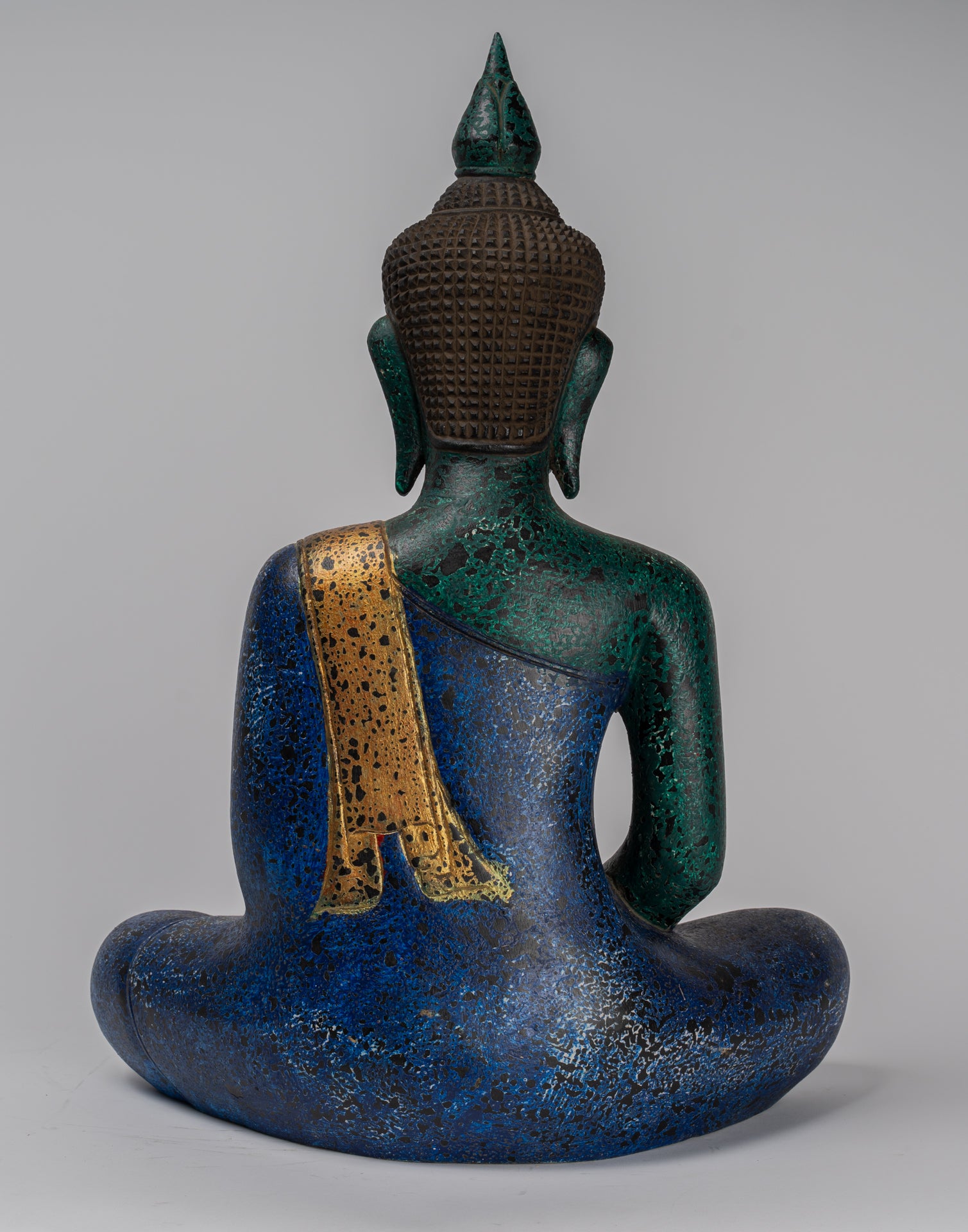 Escultura de Buda - Estatua de Buda de madera de estilo jemer antiguo Dhyana Meditation Mudra - 54cm/22 "