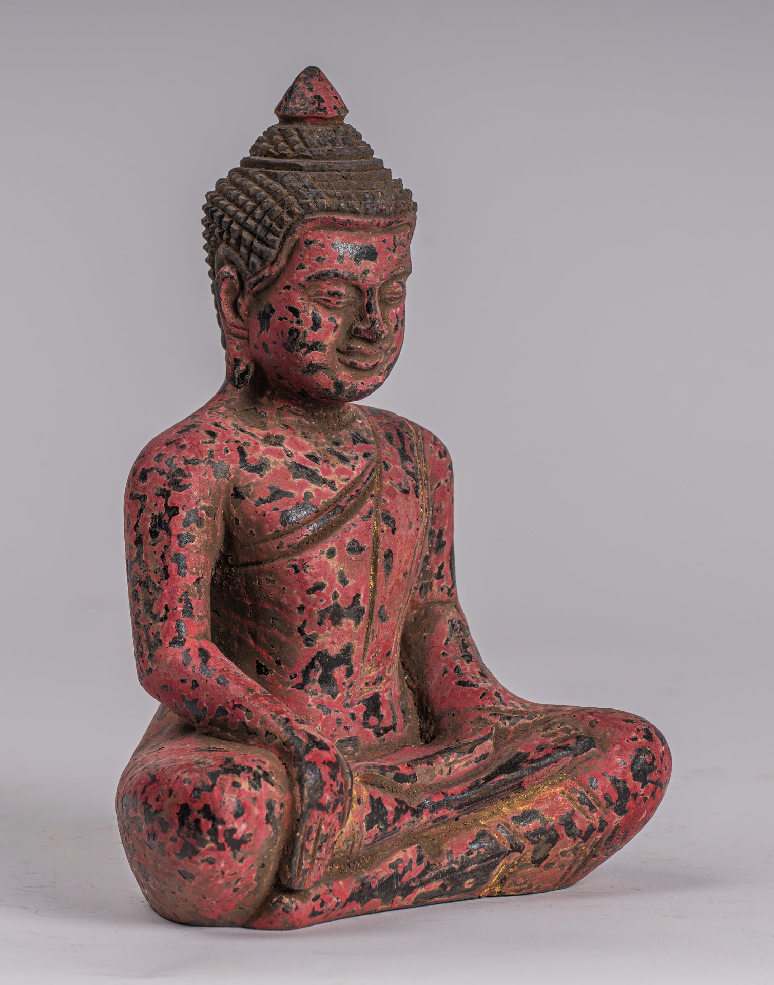 Estatua de Buda - Estatua de Buda de la Madera de Madera Asia ASIA ASIA ASIA ASIA - 21cm/8 "