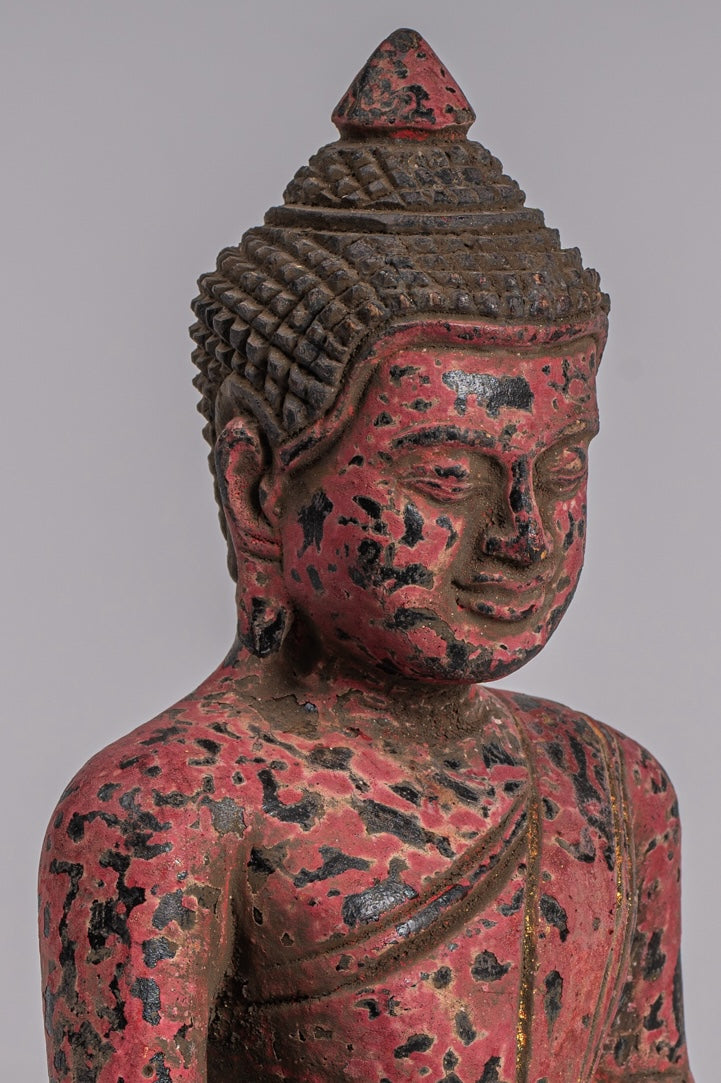 Estatua de Buda - Estatua de Buda de la Madera de Madera Asia ASIA ASIA ASIA ASIA - 21cm/8 "