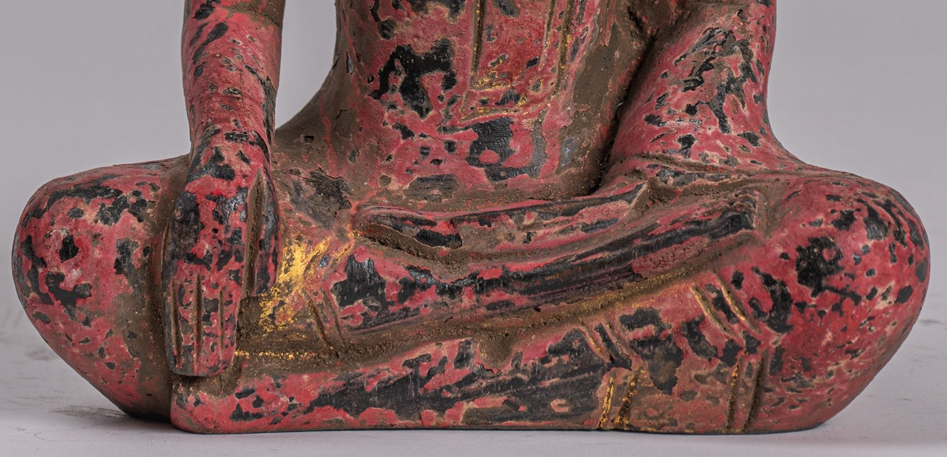 Estatua de Buda - Estatua de Buda de la Madera de Madera Asia ASIA ASIA ASIA ASIA - 21cm/8 "