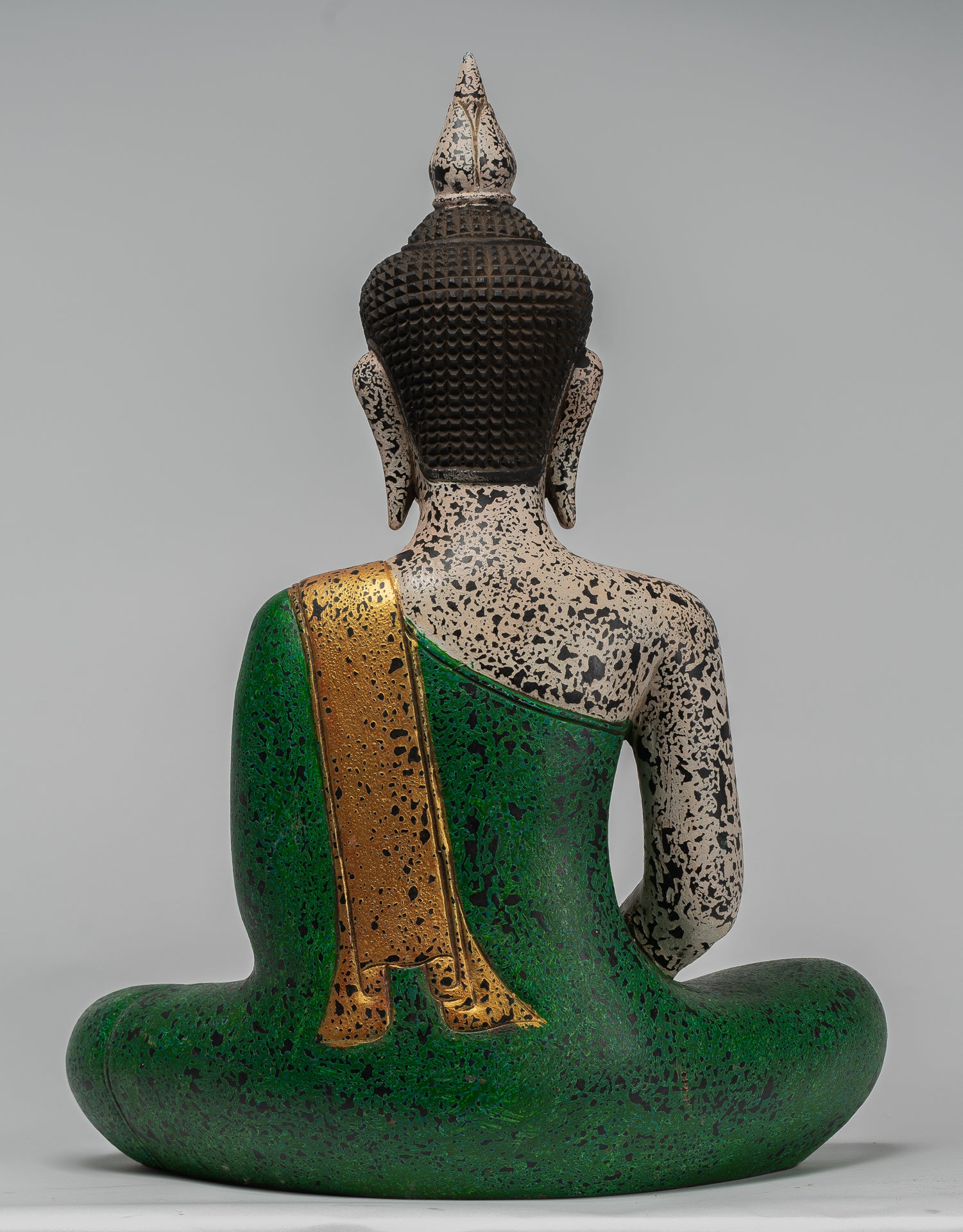 Escultura de Buda - Estatua de Buda de madera de estilo jemer antiguo Dhyana Meditation Mudra - 54cm/22 "