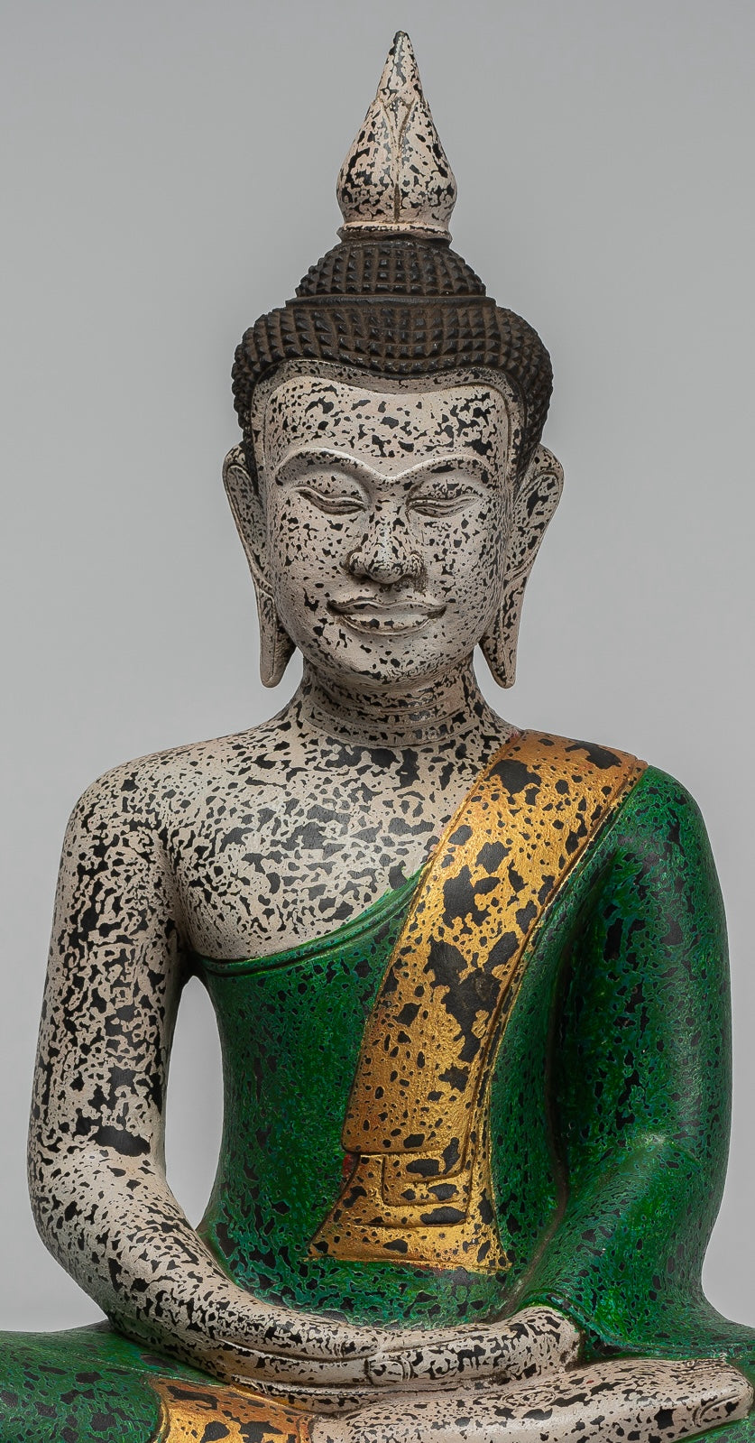 Escultura de Buda - Estatua de Buda de madera de estilo jemer antiguo Dhyana Meditation Mudra - 54cm/22 "