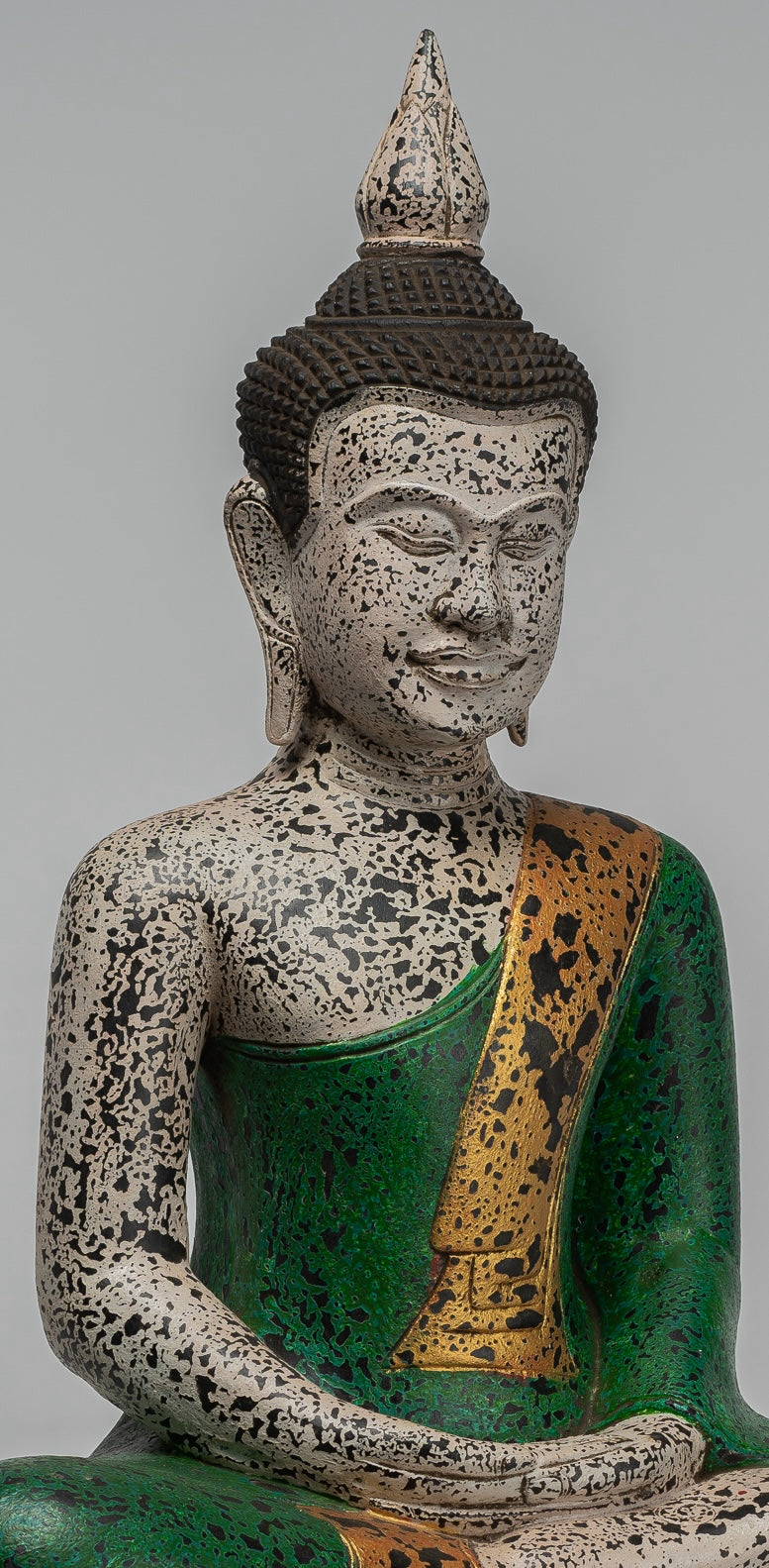 Escultura de Buda - Estatua de Buda de madera de estilo jemer antiguo Dhyana Meditation Mudra - 54cm/22 "