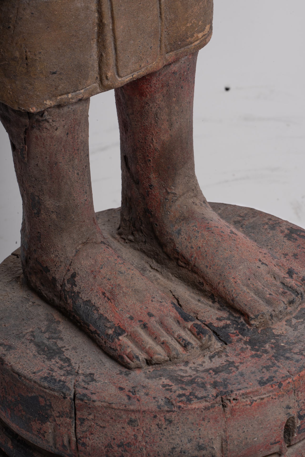 Grande statue de Bouddha - Antique Khmer Style Wood Protection Standing Lundi Bouddha Statue - 163 cm / 65 "