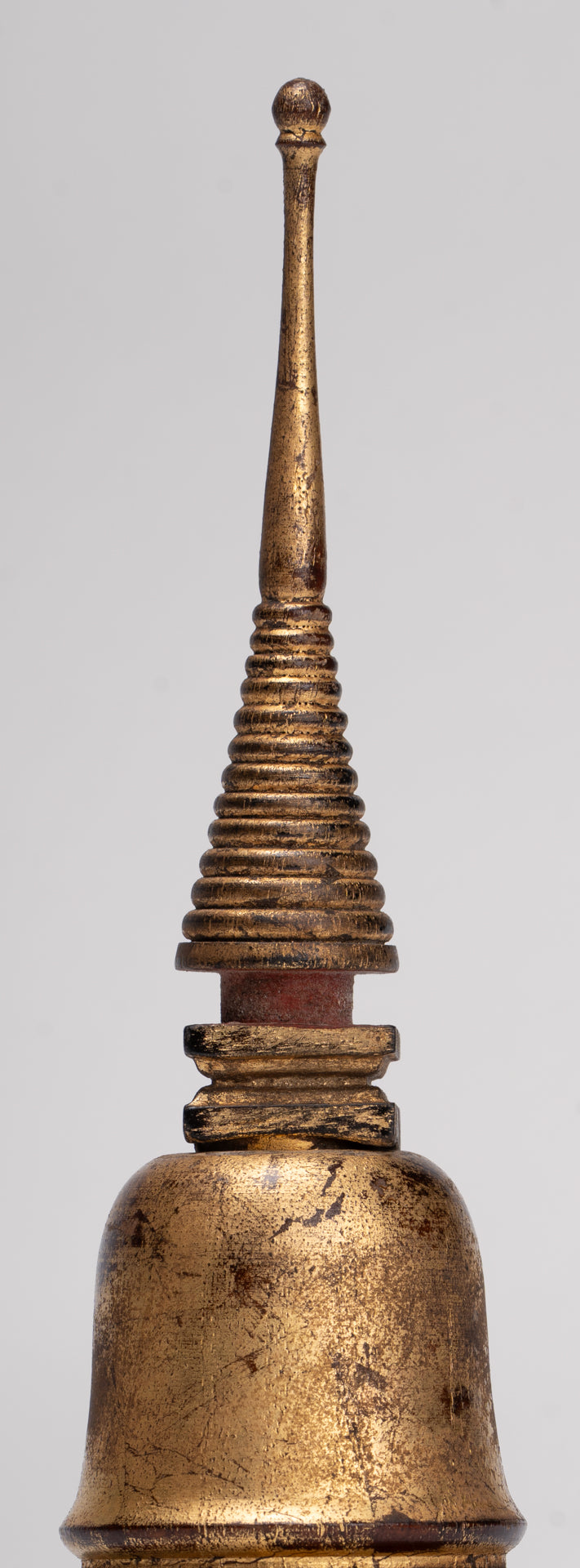 Buddhist Stupa - Antique Thai Style Wood Nirvana Stupa or Chedis - 26cm/10"