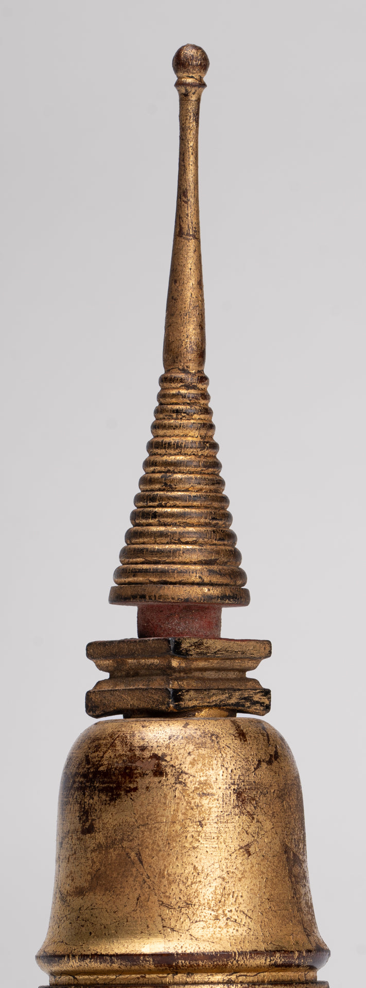 Buddhist Stupa - Antique Thai Style Wood Nirvana Stupa or Chedis - 26cm/10"