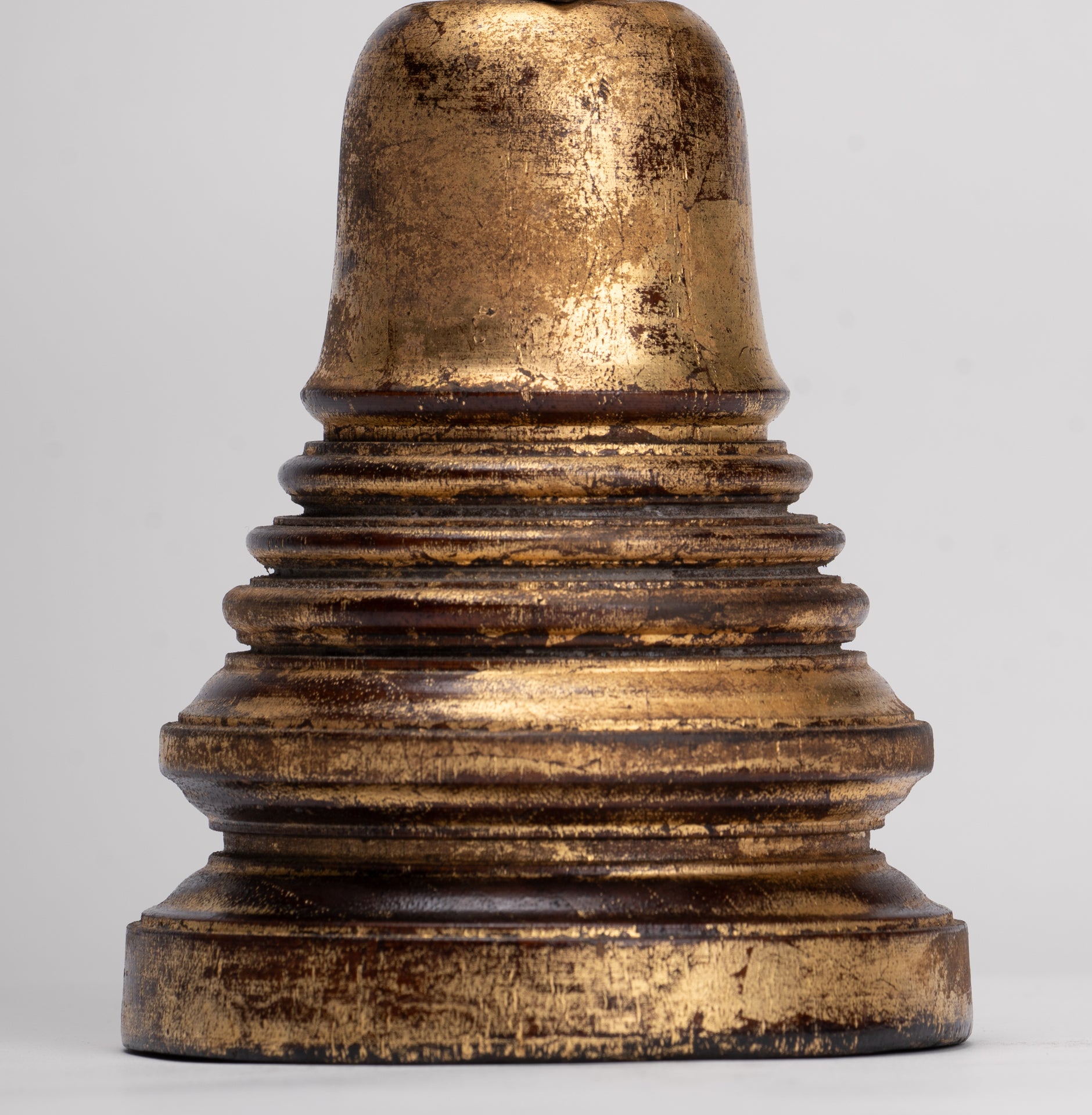 Buddhist Stupa - Antique Thai Style Wood Nirvana Stupa or Chedis - 26cm/10"