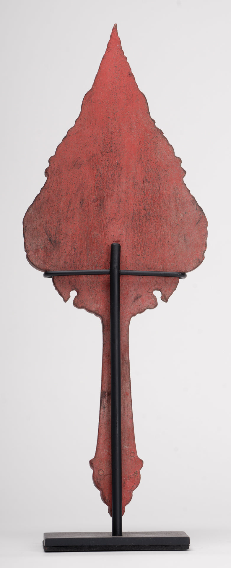 Antique Thai Style Wood Devotional Buddha Fan - 26.5cm/11"