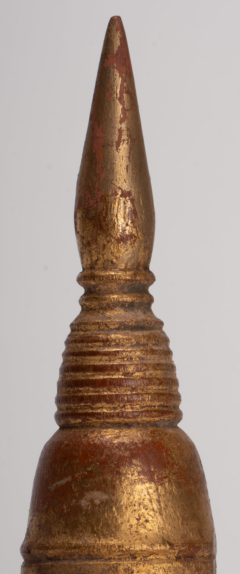 Buddhist Stupa - Antique Thai Style Wood Nirvana Stupa or Chedis  - 18cm/7"