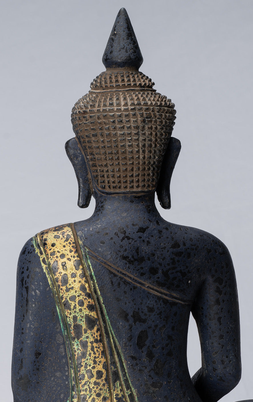 Buddha Skulptur-Antique Khmer Stil Holz sitzend Buddha Statue Dhyana Meditation Mudra-40cm/16 "