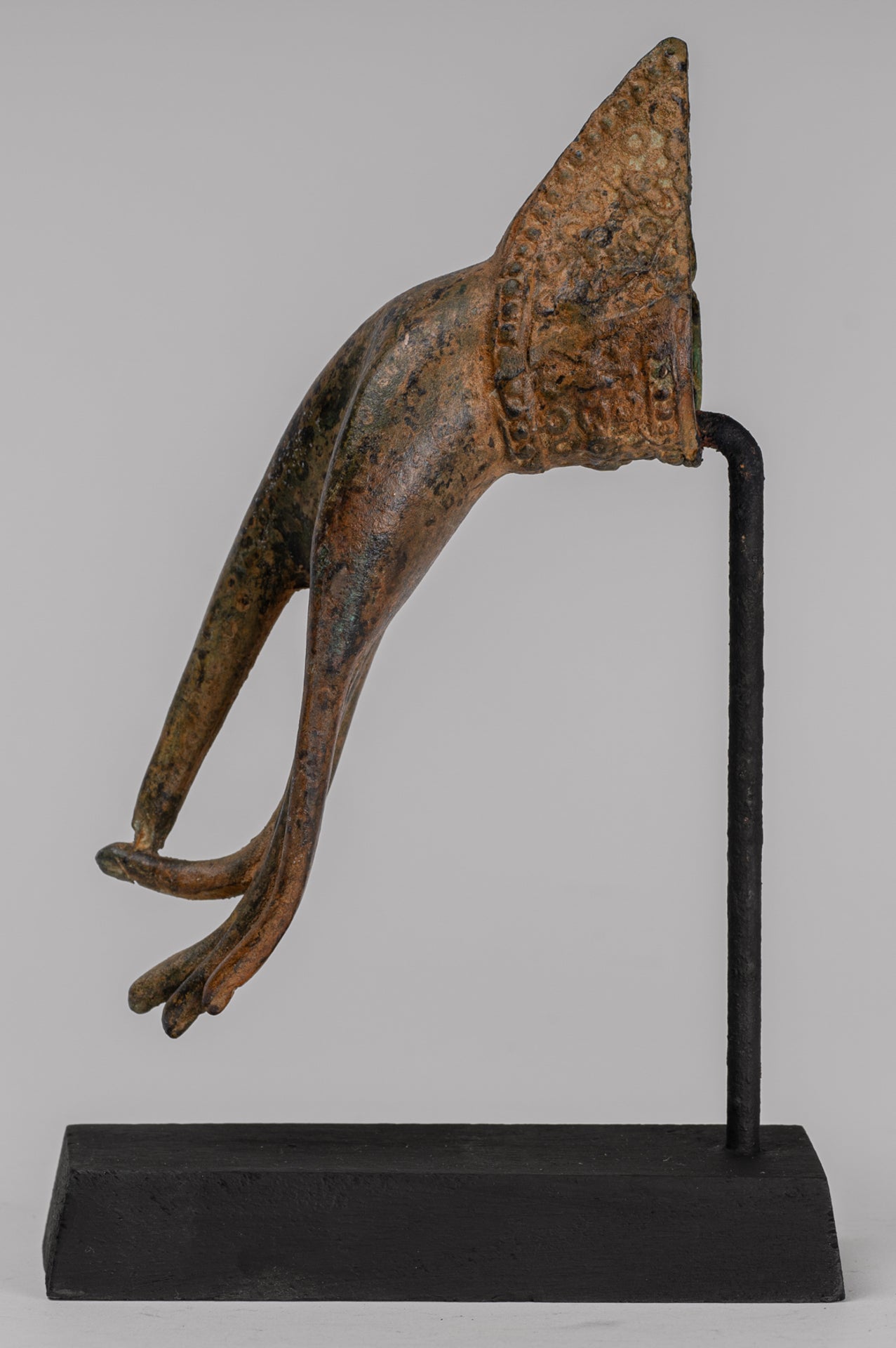 Mounted Antique Thai Style Southeast Asia Bronze Thai Teaching Hand - 21cm/8"