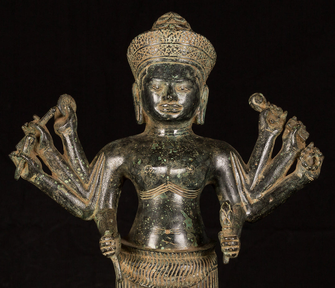 Estado antiguo de Khmer Koh Ker Durga Mahishasuramardini- 54cm/22 "