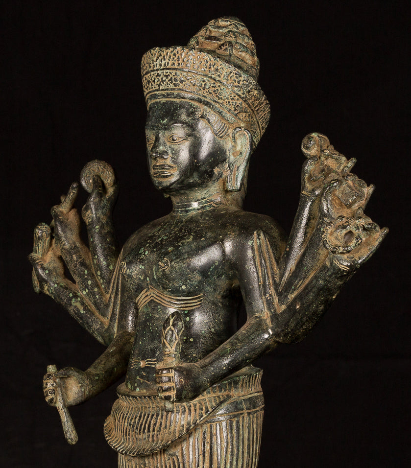 Estado antiguo de Khmer Koh Ker Durga Mahishasuramardini- 54cm/22 "