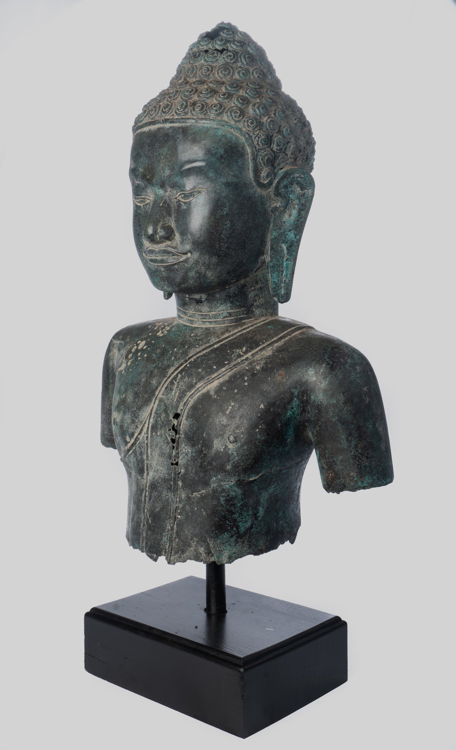 Buddha-Statue – Antik-Thai-Stil, Südostasien, Gautama-Buddha-Torso-Statue – 67 cm/27 Zoll