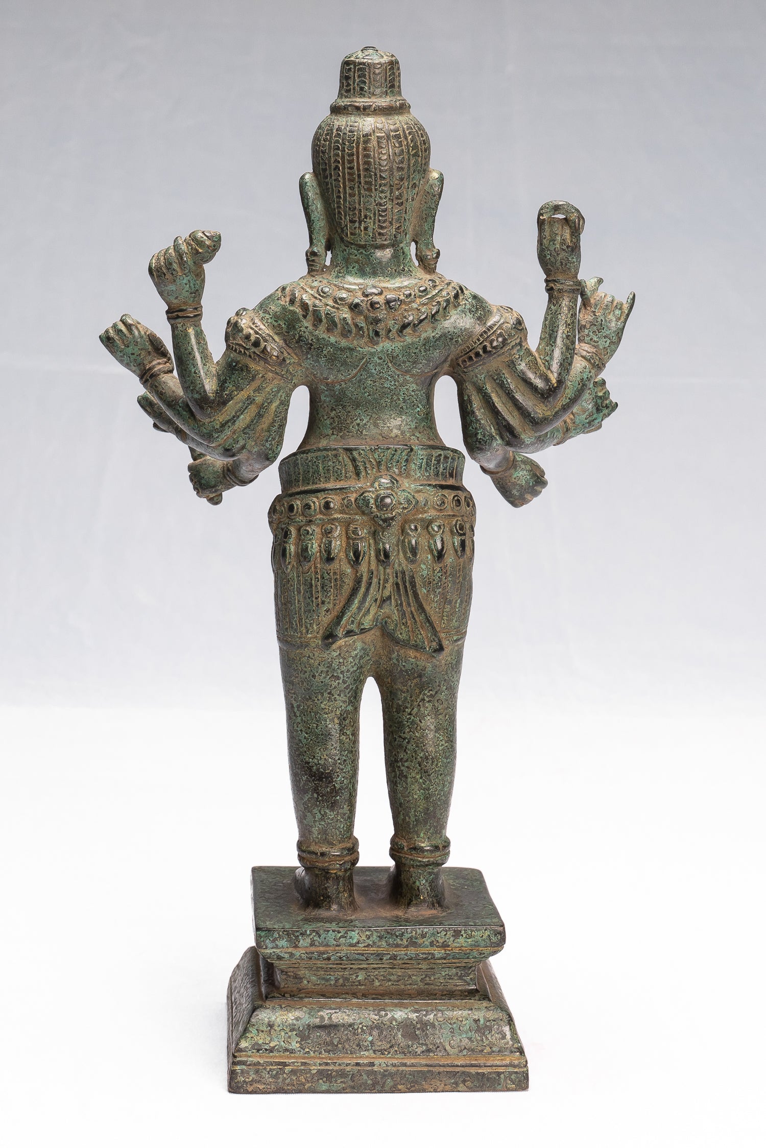 Antique Khmer Style Bronze Angkor Wat Style Lokeshvara Statue-37cm/15 "