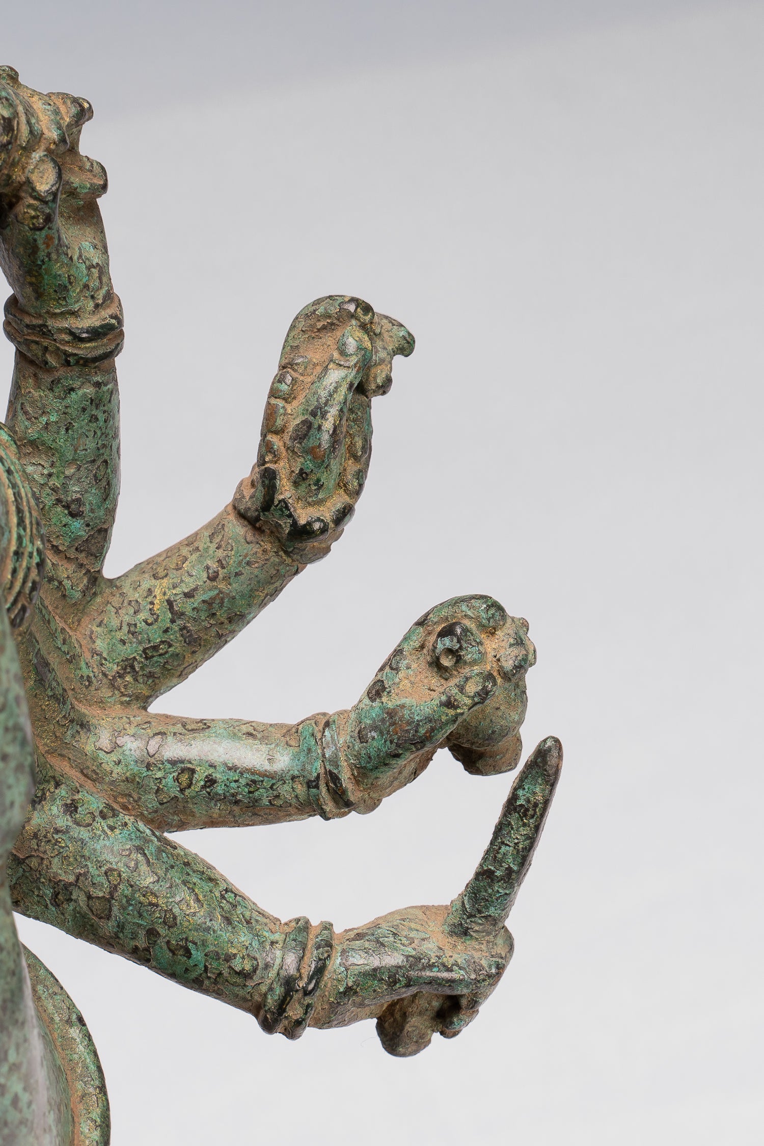 Antique Khmer Style Bronze Angkor Wat Style Lokeshvara Statue-37cm/15 "