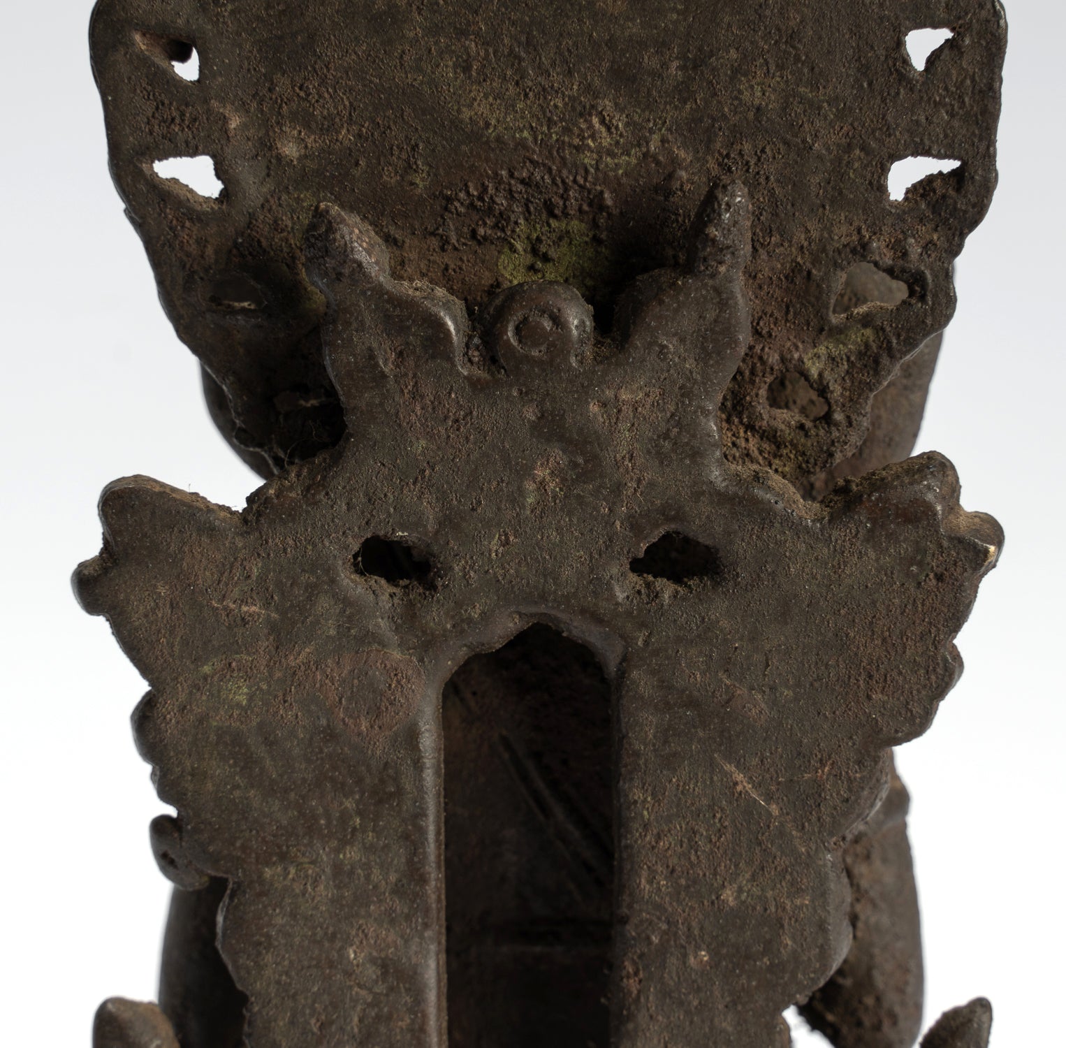 Estatua de Ganesha - Estatua de Ganesha indonesia de bronce de estilo javanés antiguo - 18 cm/7 "