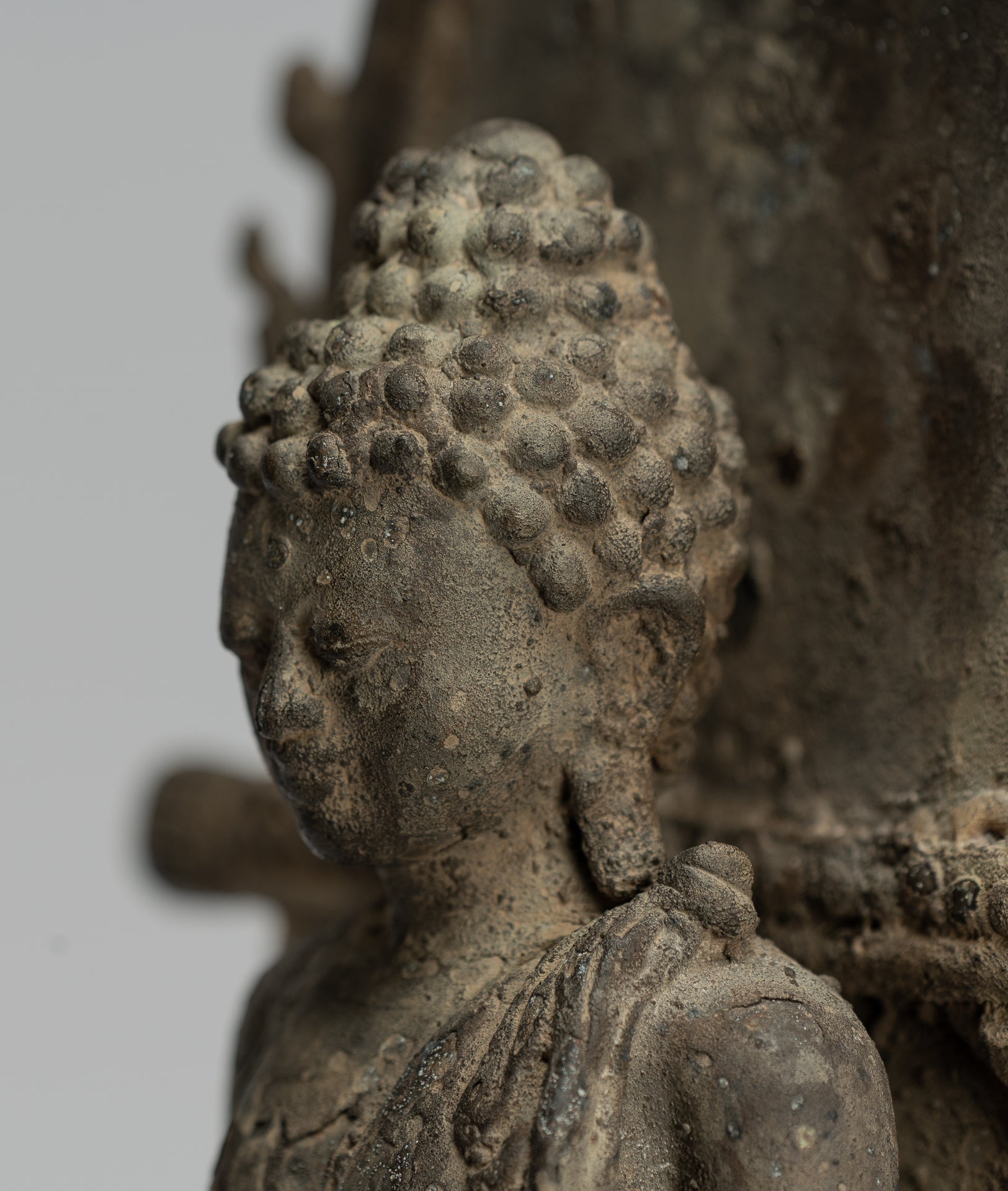 Statua del Buddha - Antique stile indonesiano in piedi bronzo giavanese insegnamento Buddha - 35 cm/14 "