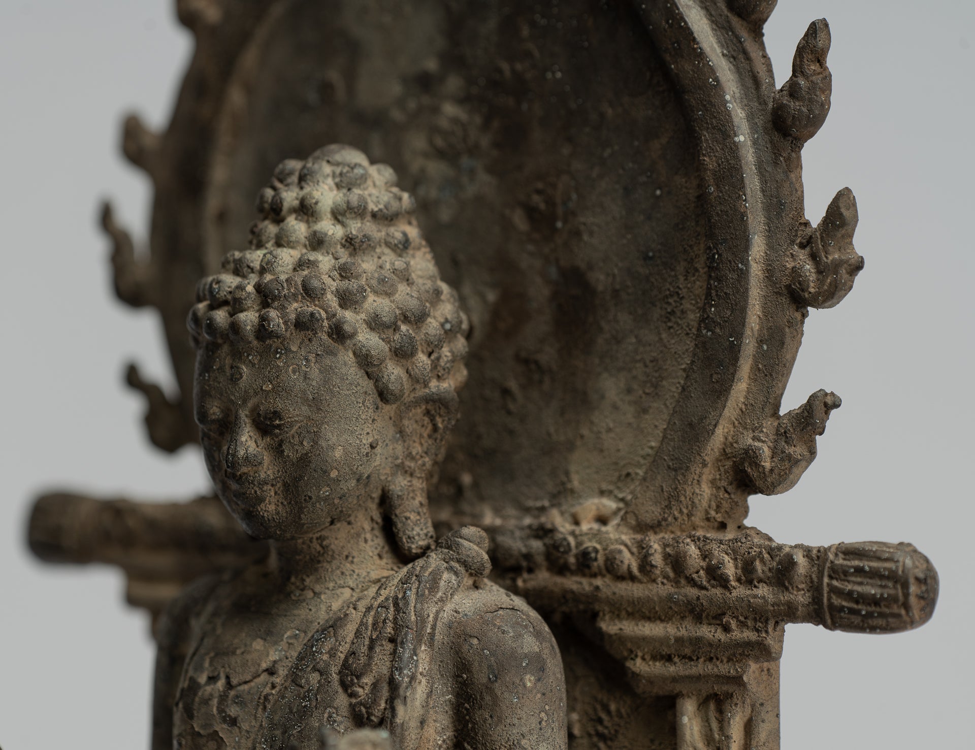 Statua del Buddha - Antique stile indonesiano in piedi bronzo giavanese insegnamento Buddha - 35 cm/14 "