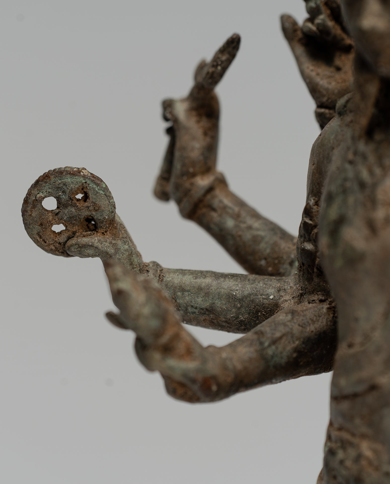 Statua Brahma - Antique stile indonesiano Majapahit in piedi Bronzo Brahma Statua - 29 cm/12 "