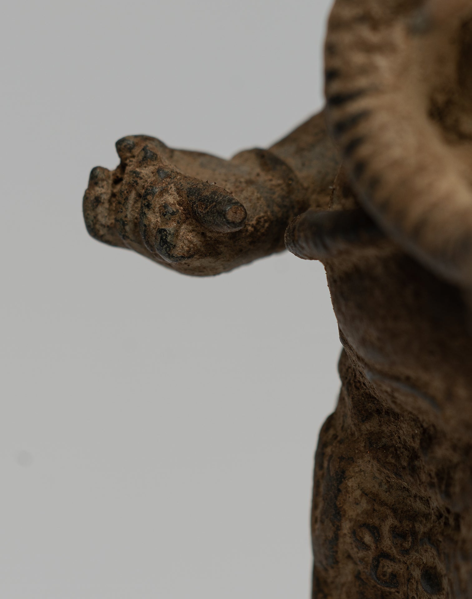 Ganesha Statue - Antique Javanese Style Bronze Standing Indonesian Ganesha Statue - 23cm/9"