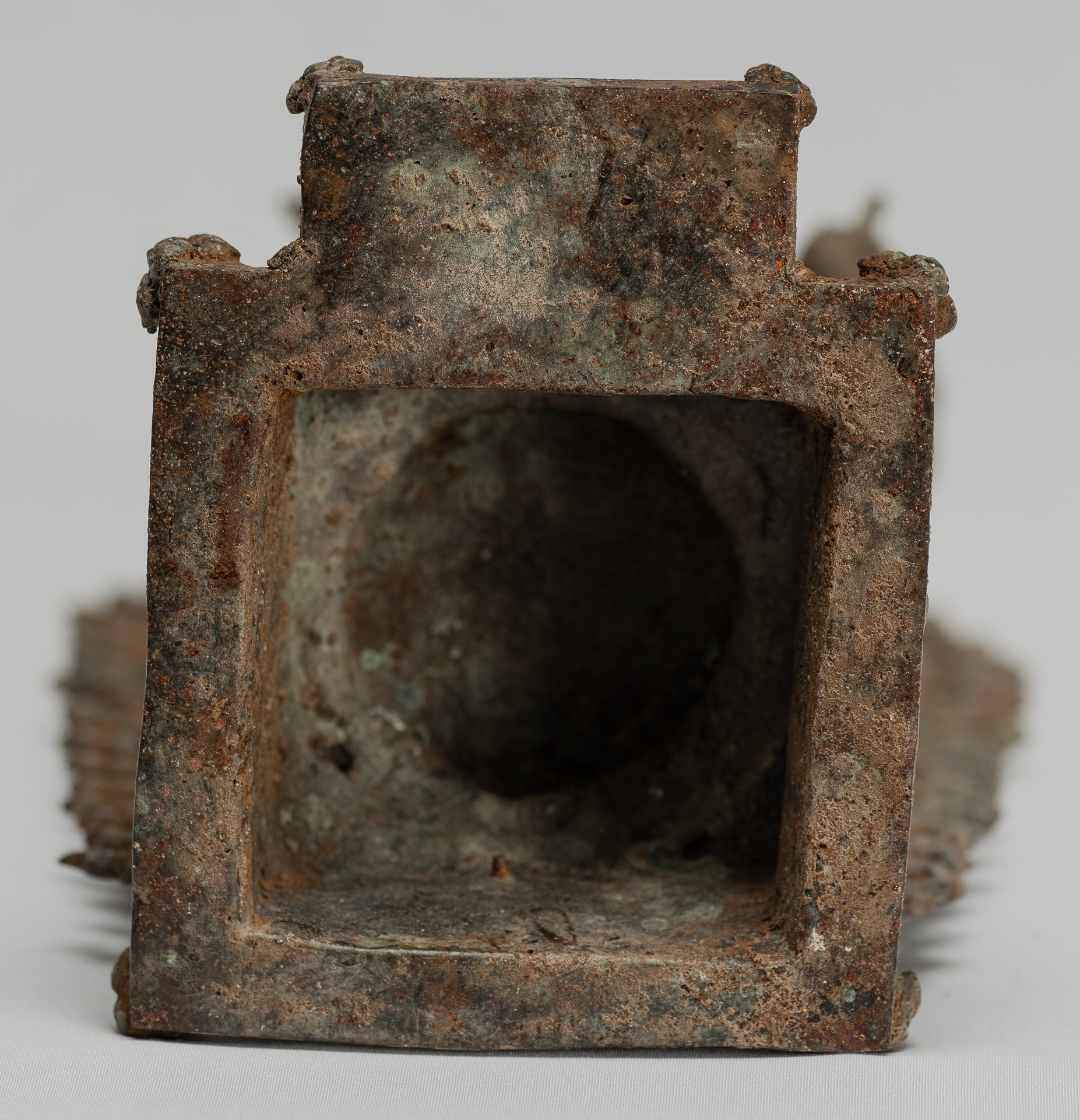 Brahma Statue. Antike indonesische Stil Majapahit Stehende Bronze Brahma Statue mit 32cm/13"